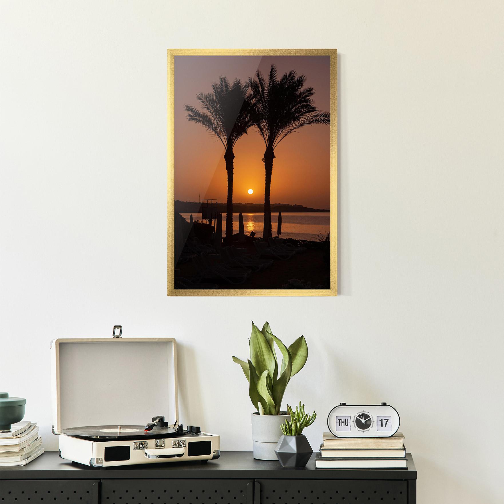 Plakat w Ramie Night Palm mockup 2