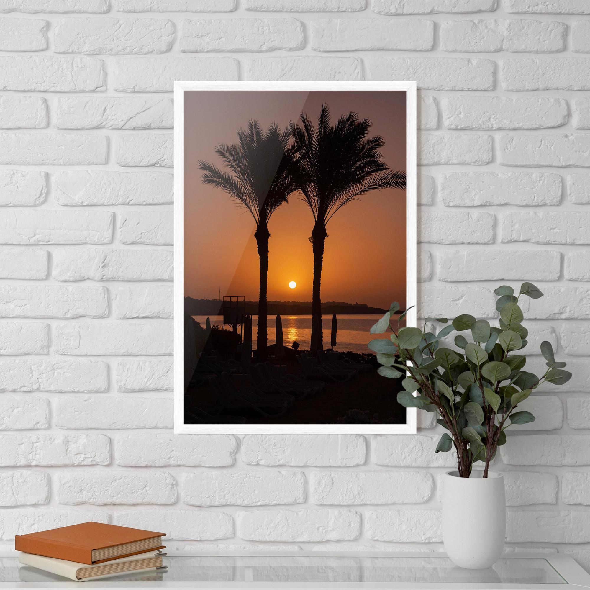 Plakat w Ramie Night Palm mockup 5