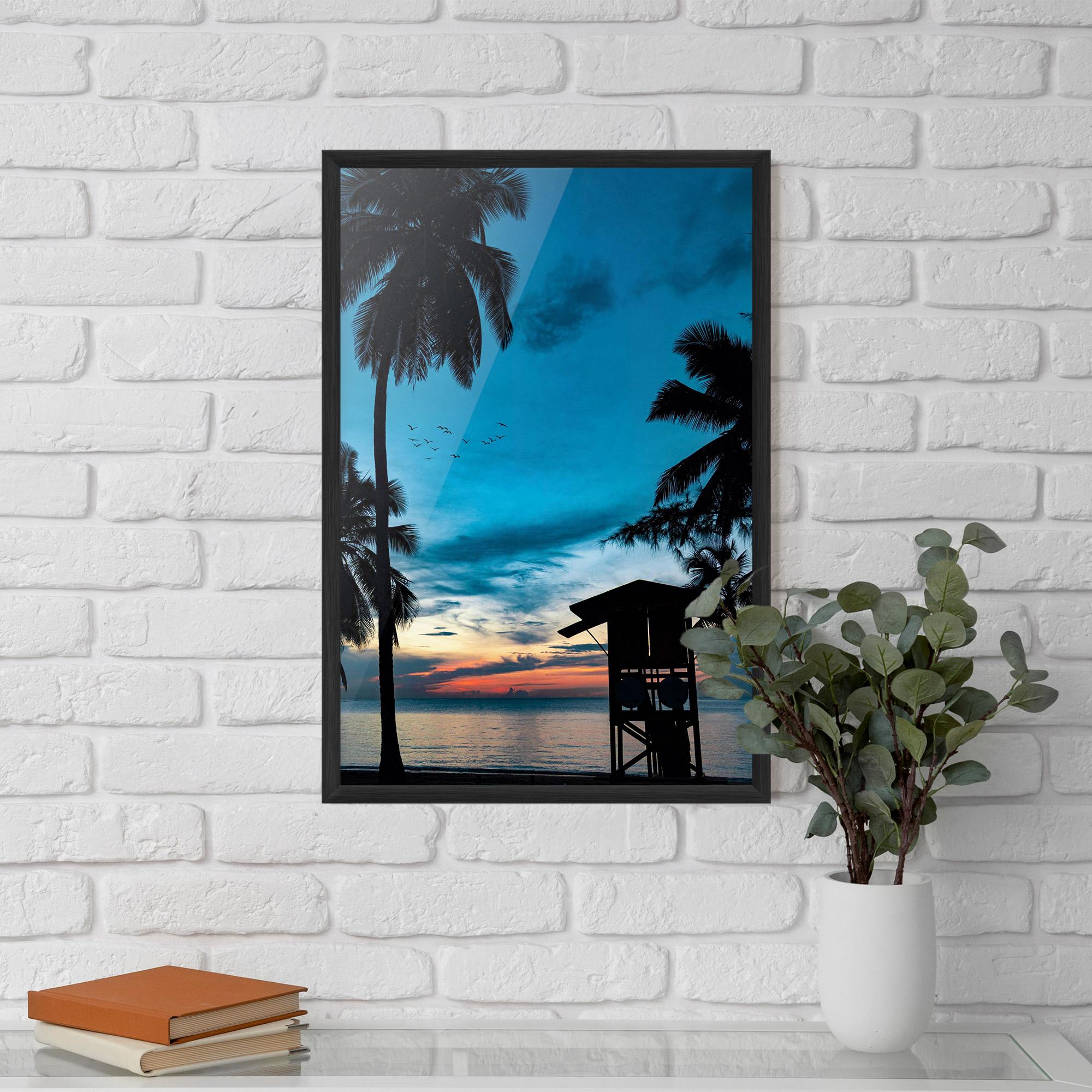 Plakat w Ramie Palm Shilouette mockup 5