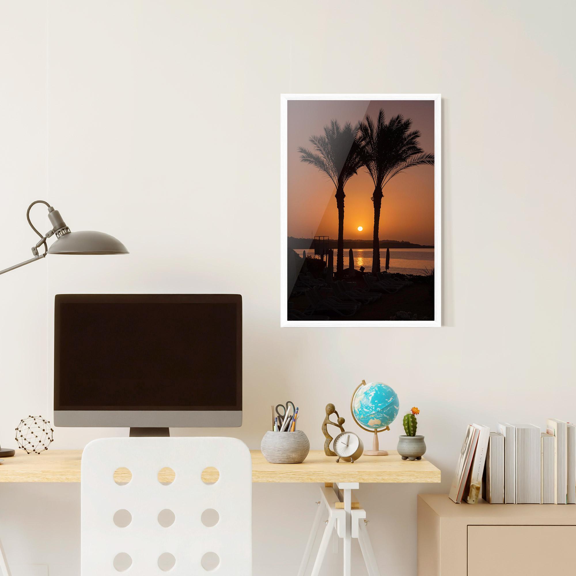 Plakat w Ramie Night Palm mockup 6