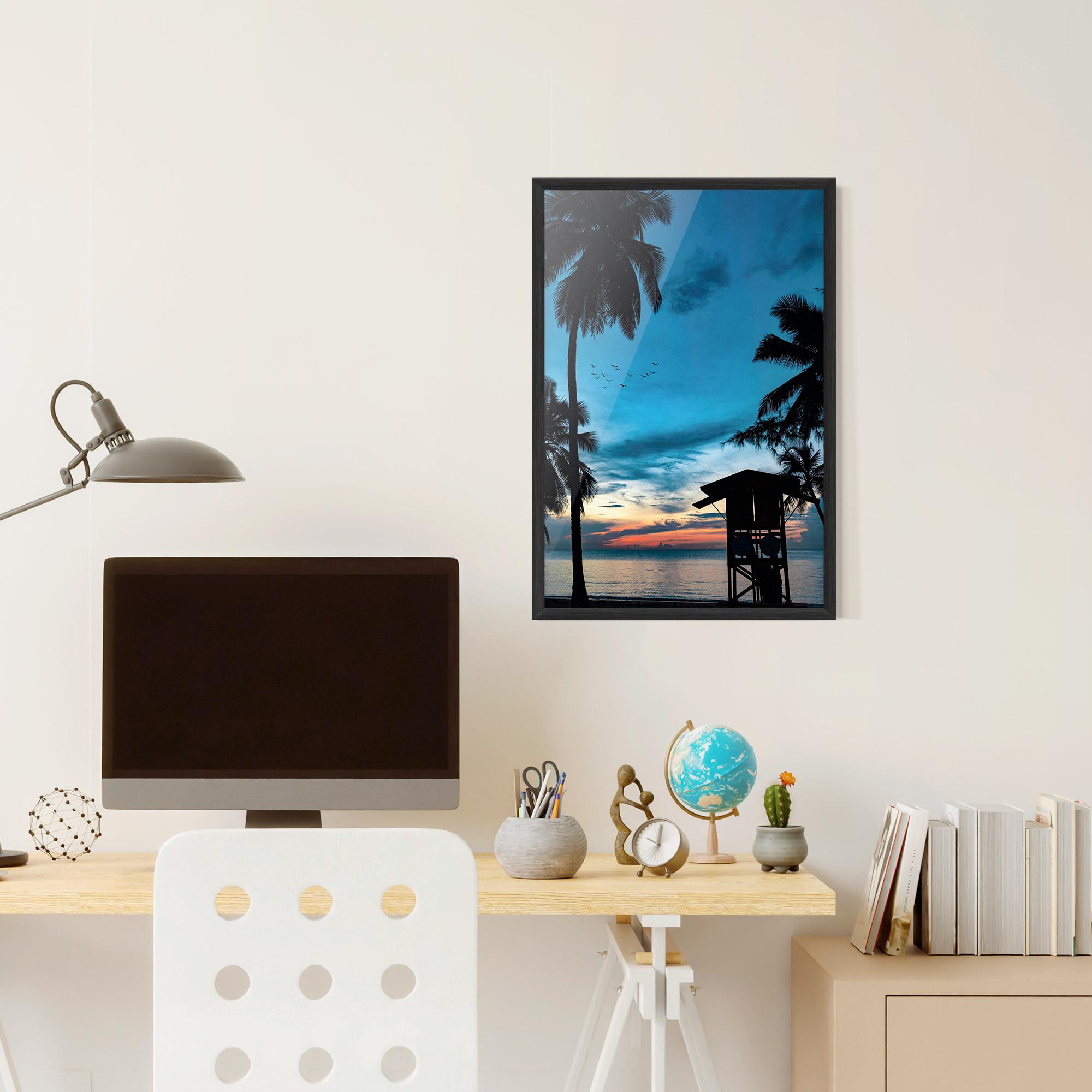 Plakat w Ramie Palm Shilouette mockup 6