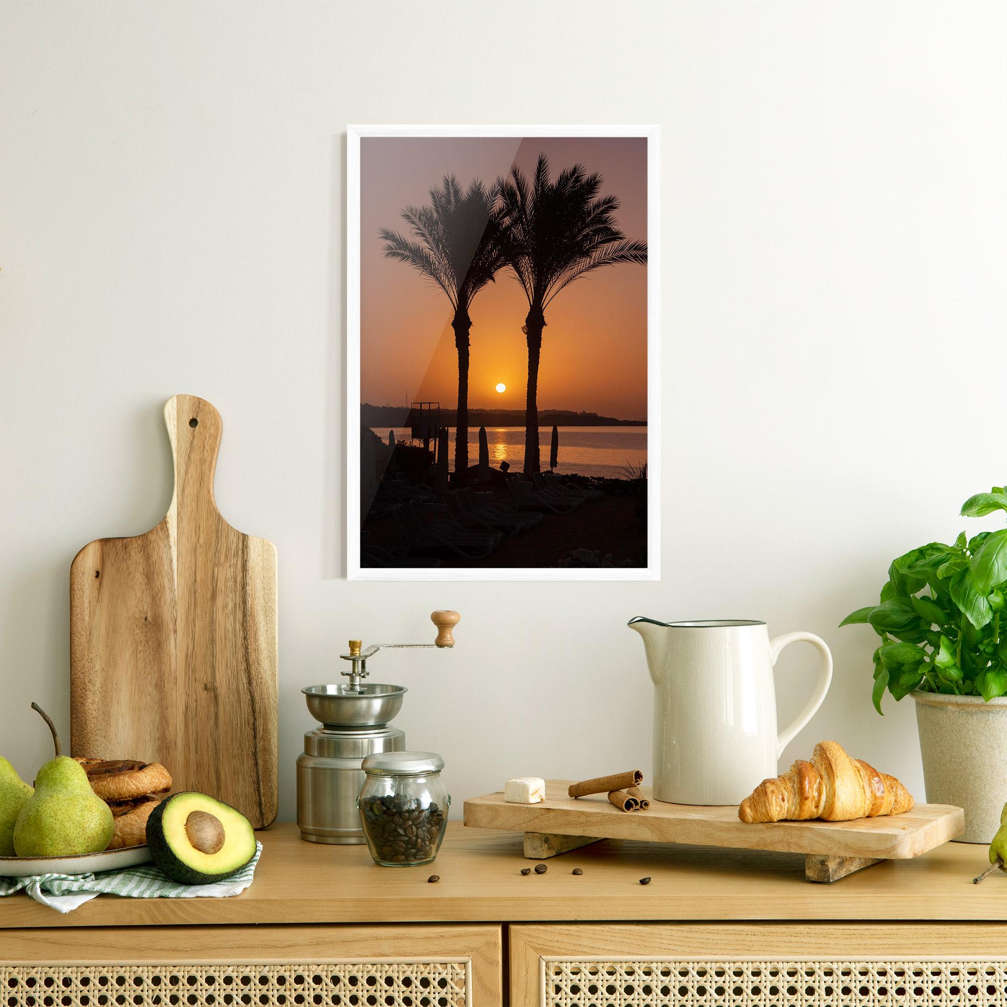 Plakat w Ramie Night Palm mockup 8