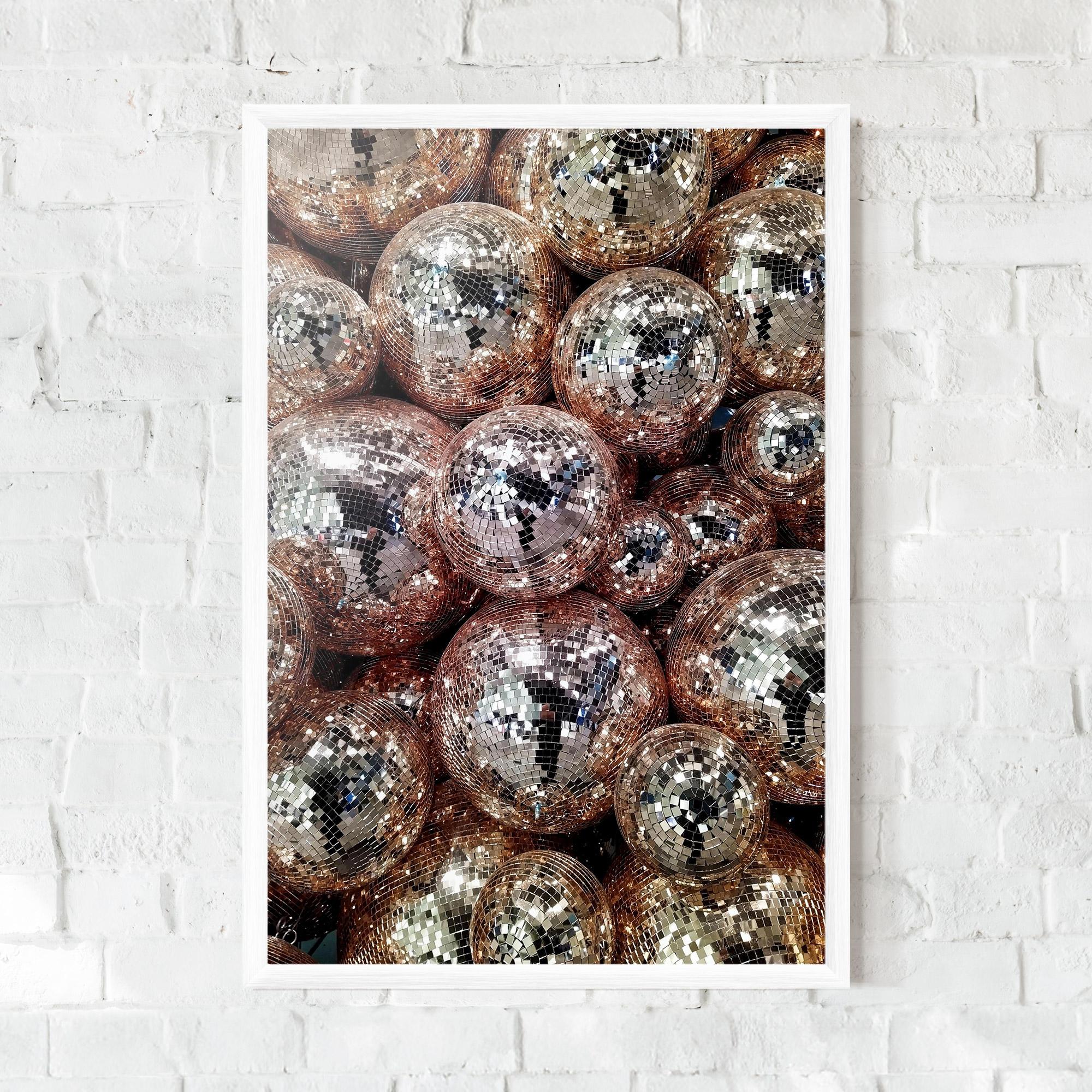 Plakat w Ramie Christmas Disko Balls mockup 0