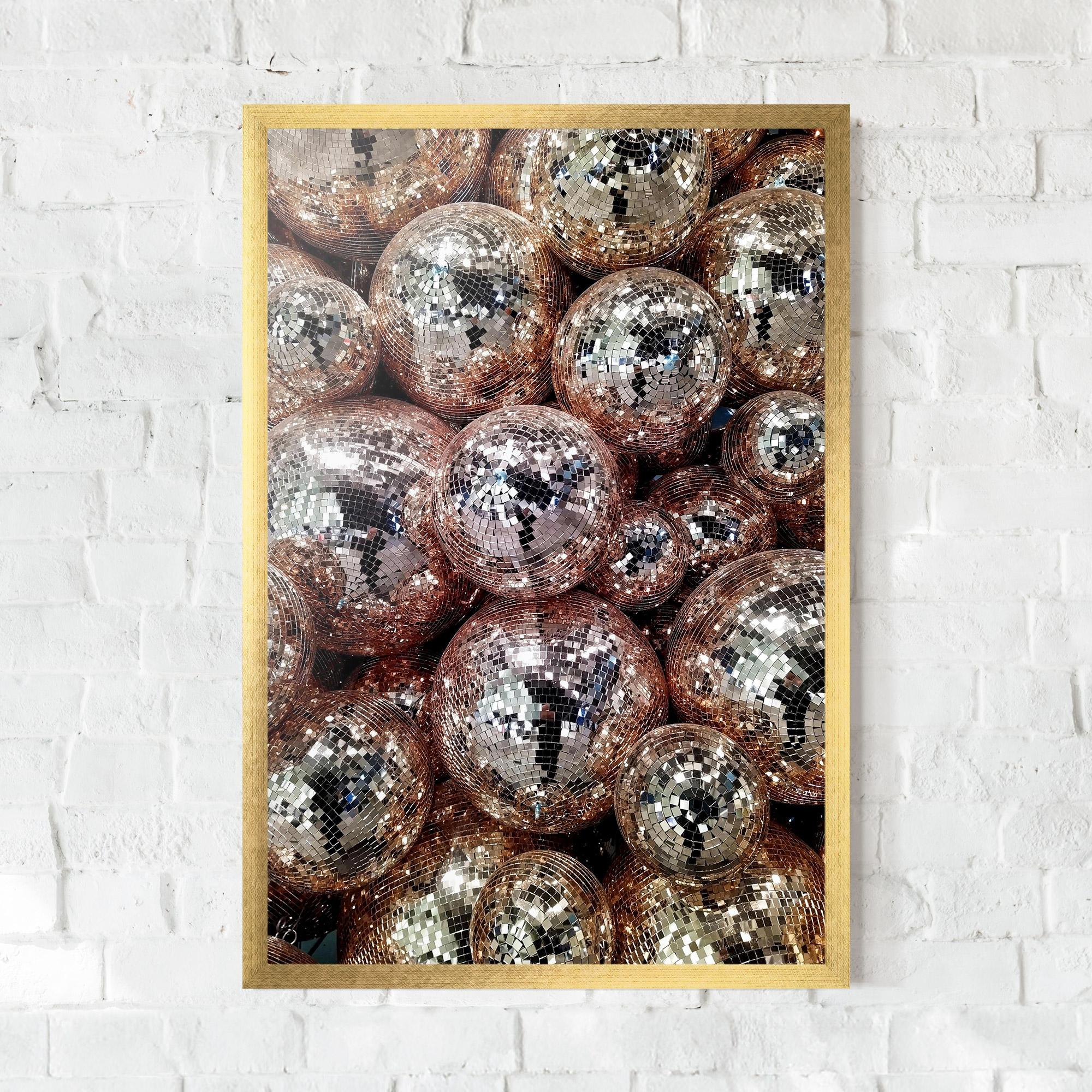 Plakat w Ramie Christmas Disko Balls mockup 0