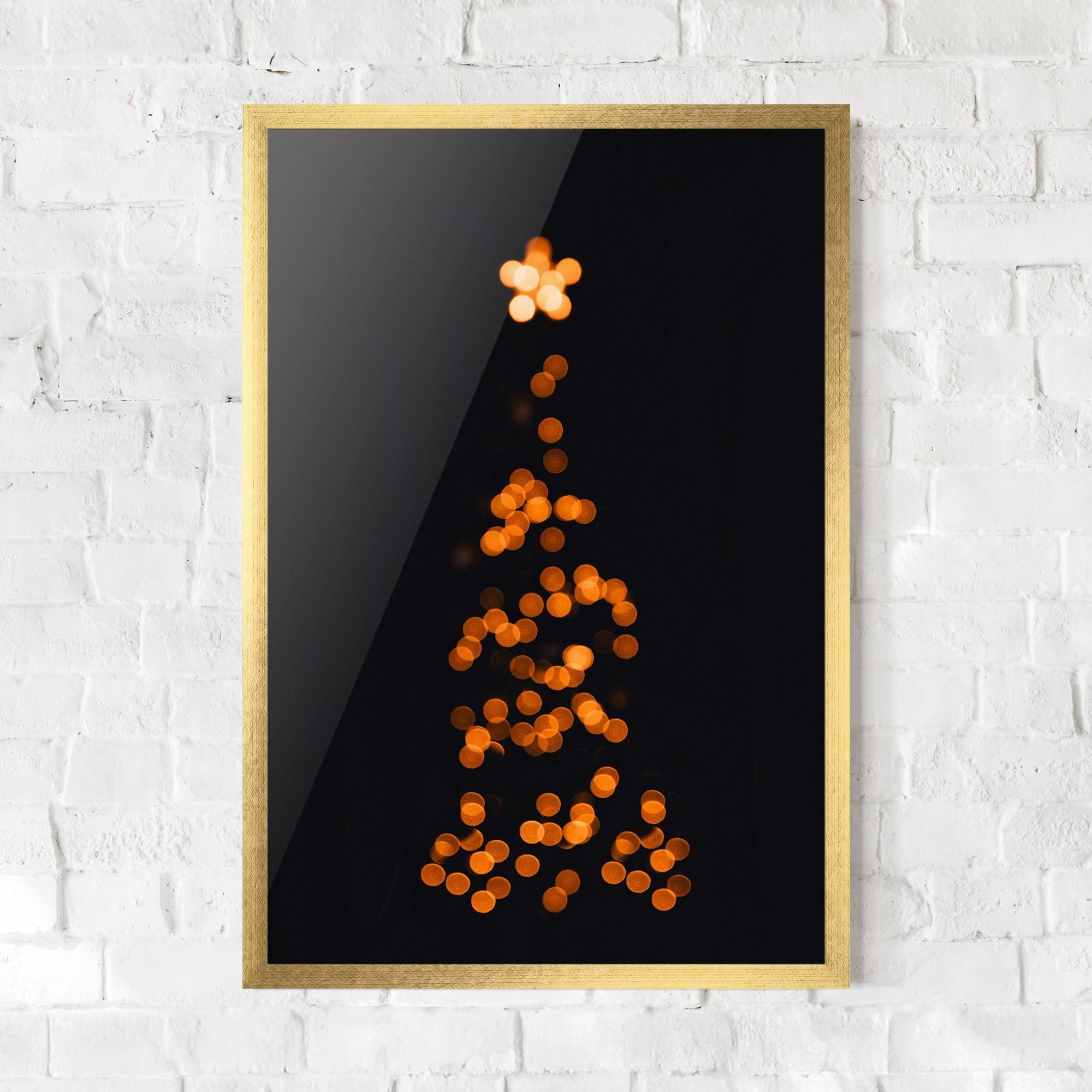 Plakat w Ramie Christmas Lights mockup 0