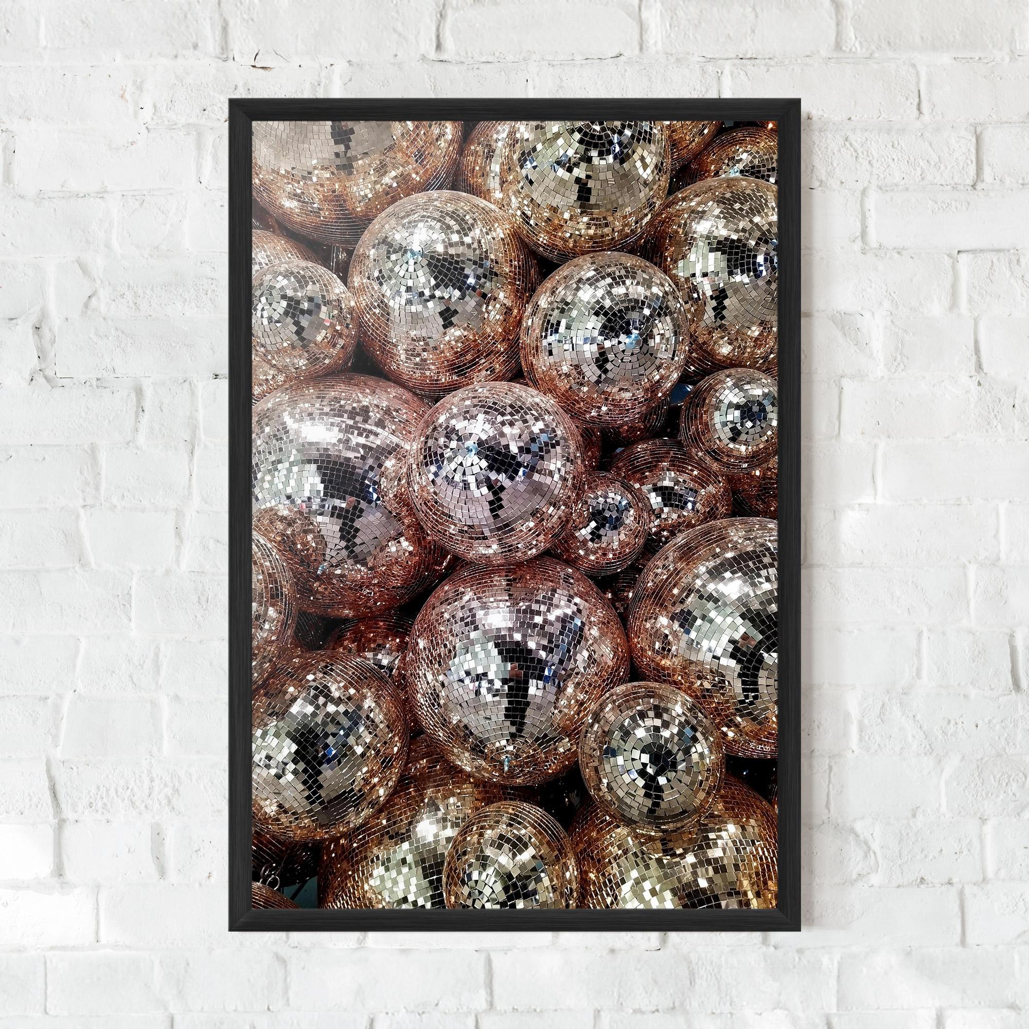 Plakat w Ramie Christmas Disko Balls mockup 0