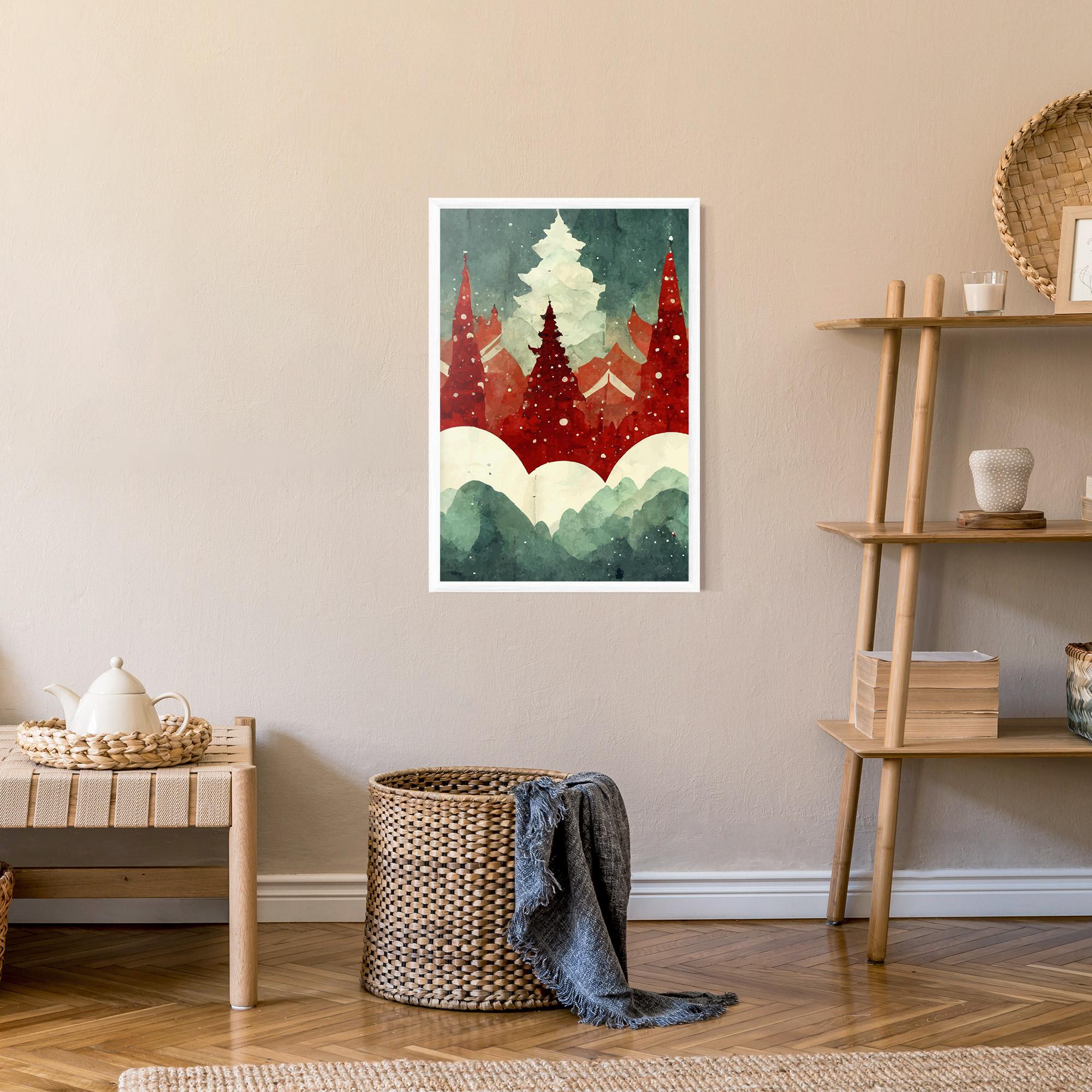 Plakat w Ramie Christmas Landscape mockup 9