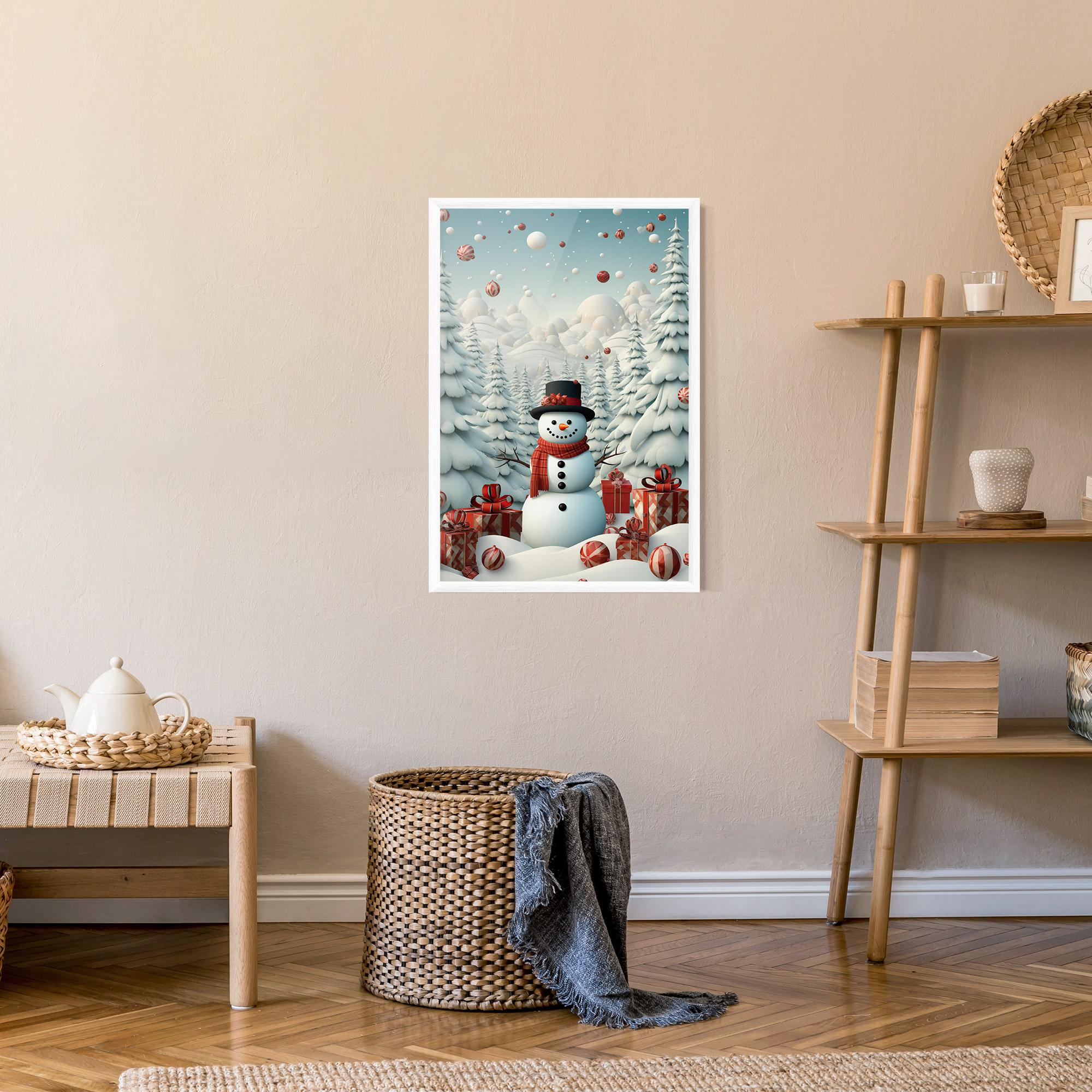 Plakat w Ramie Snowman mockup 9