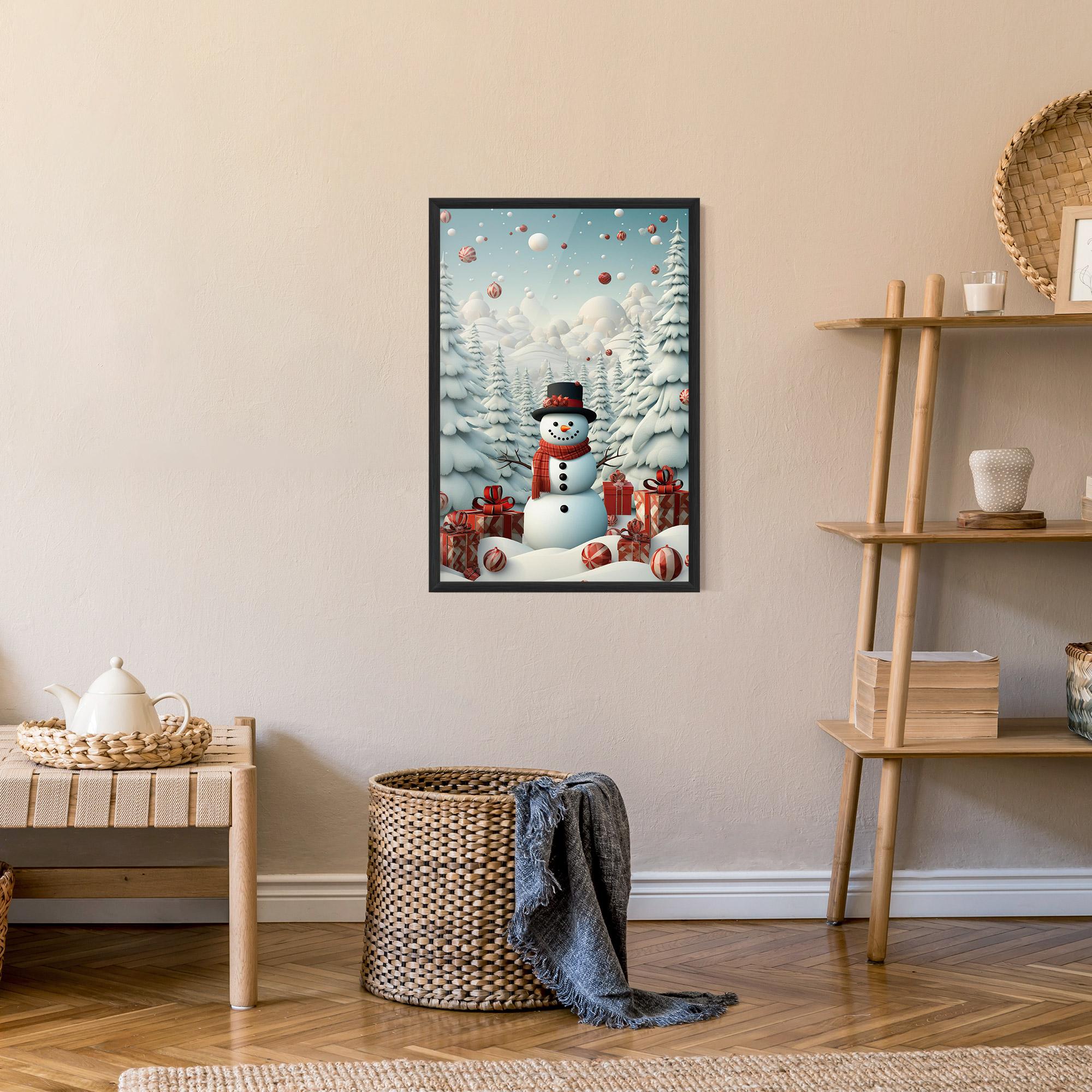 Plakat w Ramie Snowman mockup 9