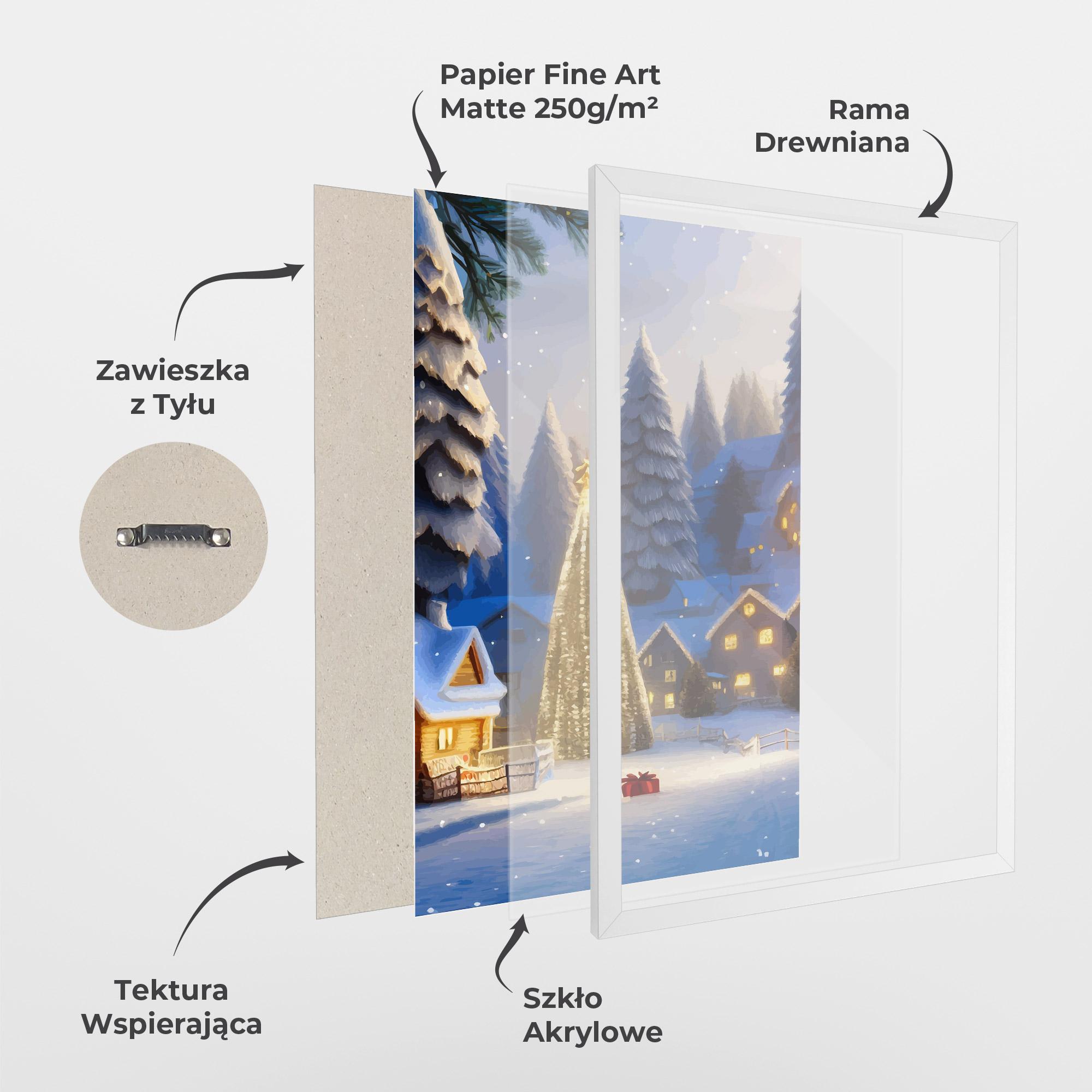 Plakat w Ramie Fairy Tale Christmas House mockup 1