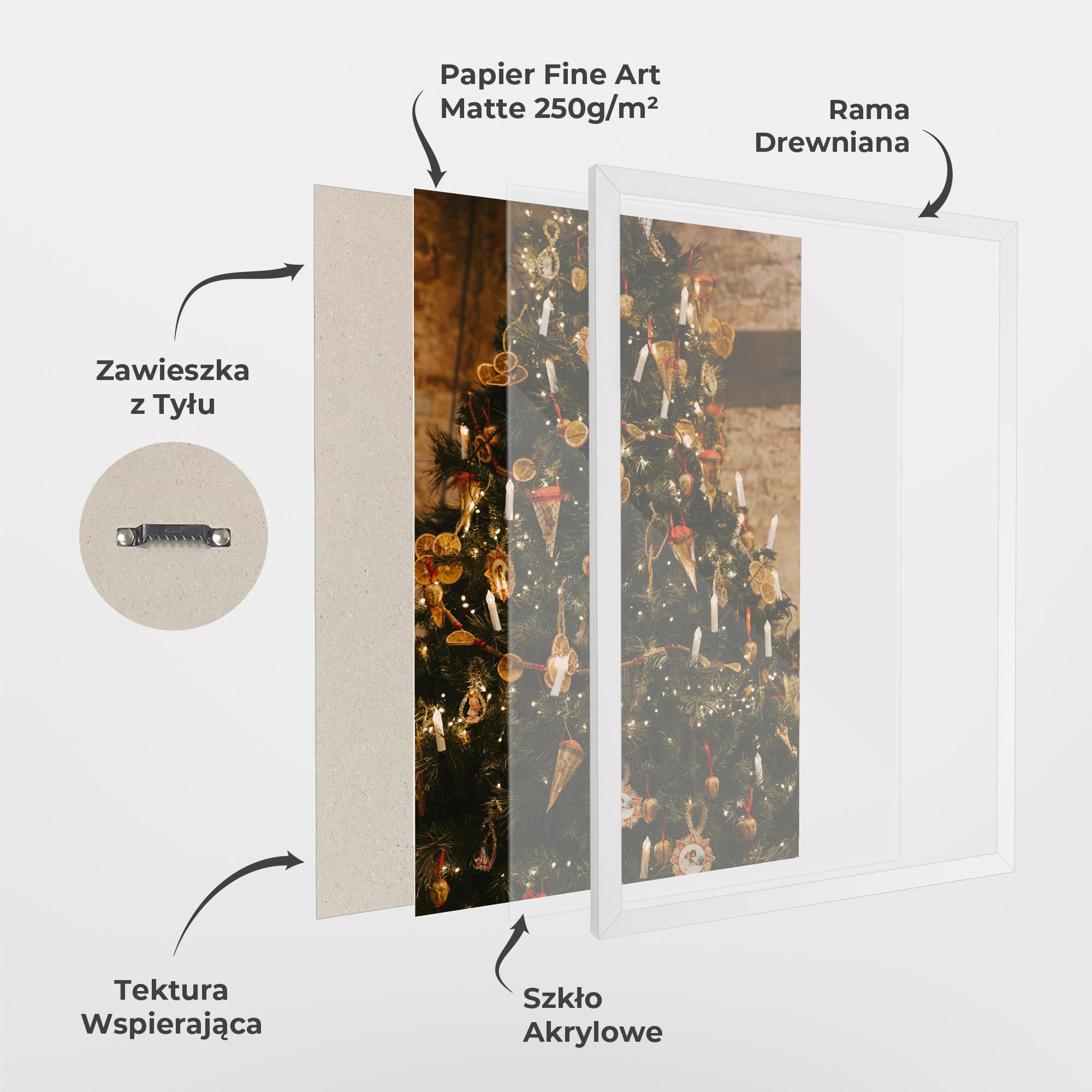 Plakat w Ramie Orange Christmas Decor mockup 1