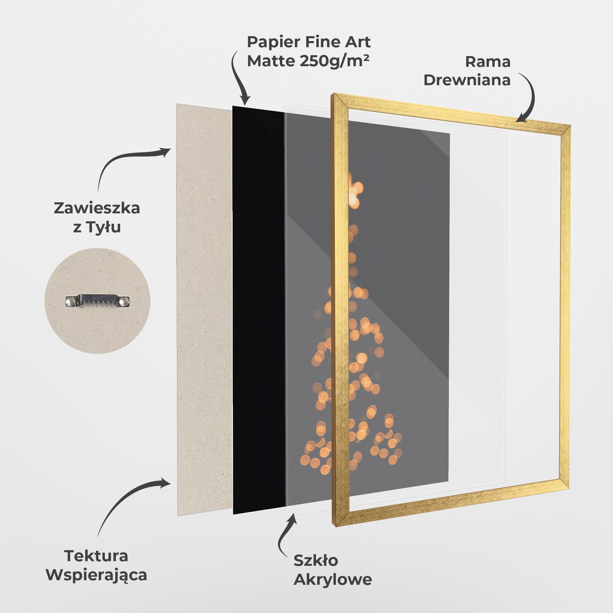 Plakat w Ramie Christmas Lights mockup 1