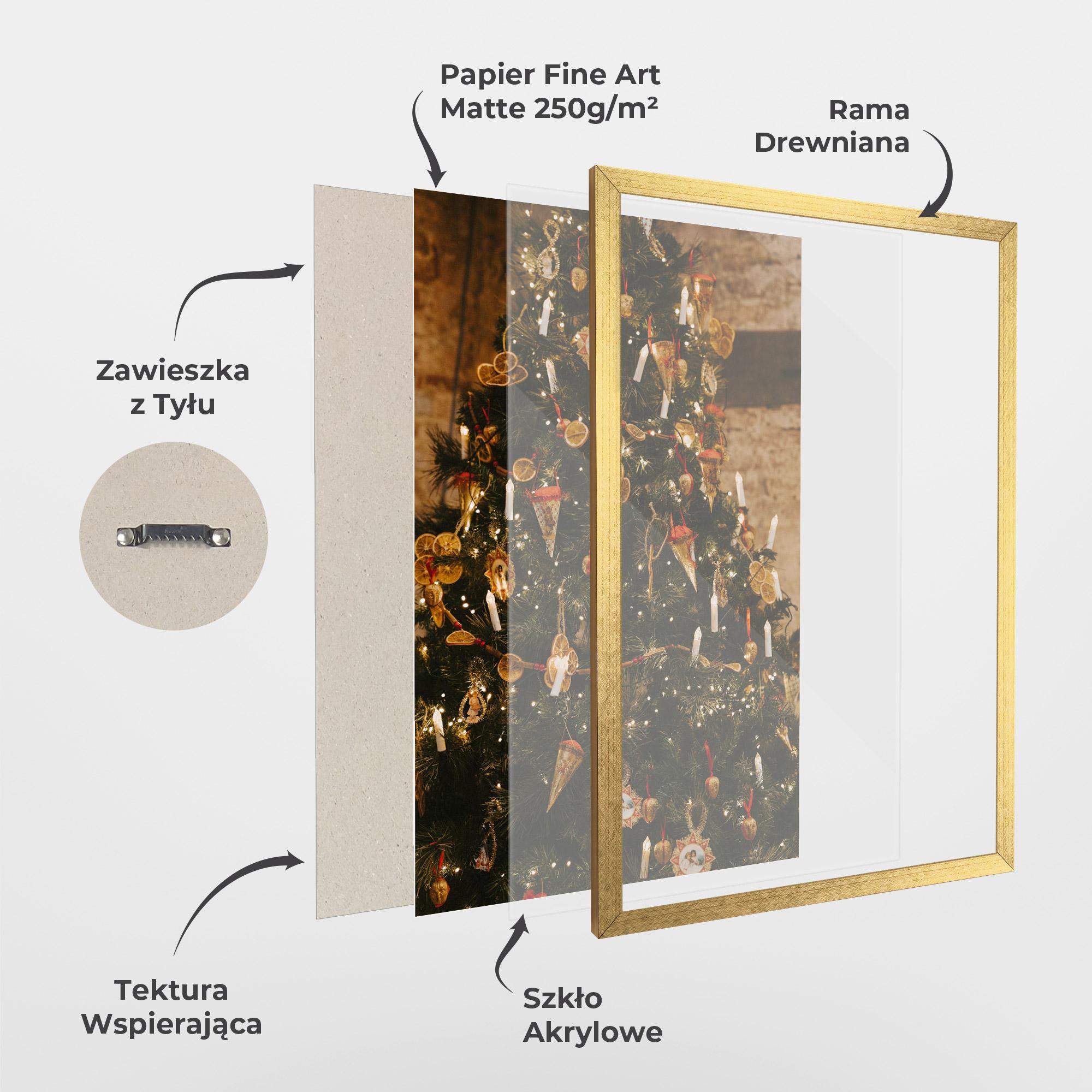 Plakat w Ramie Orange Christmas Decor mockup 1