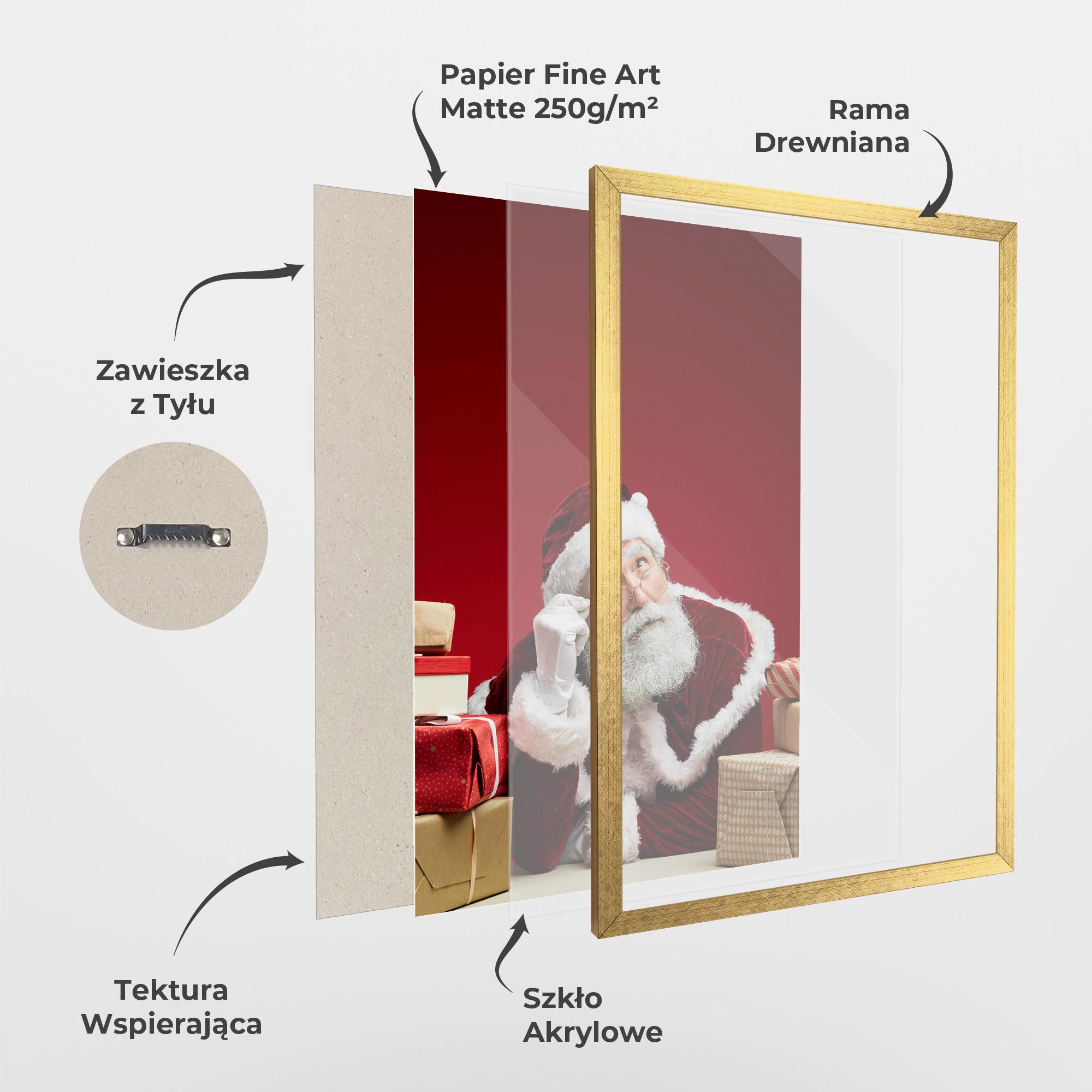 Plakat w Ramie Pensive Santa mockup 1