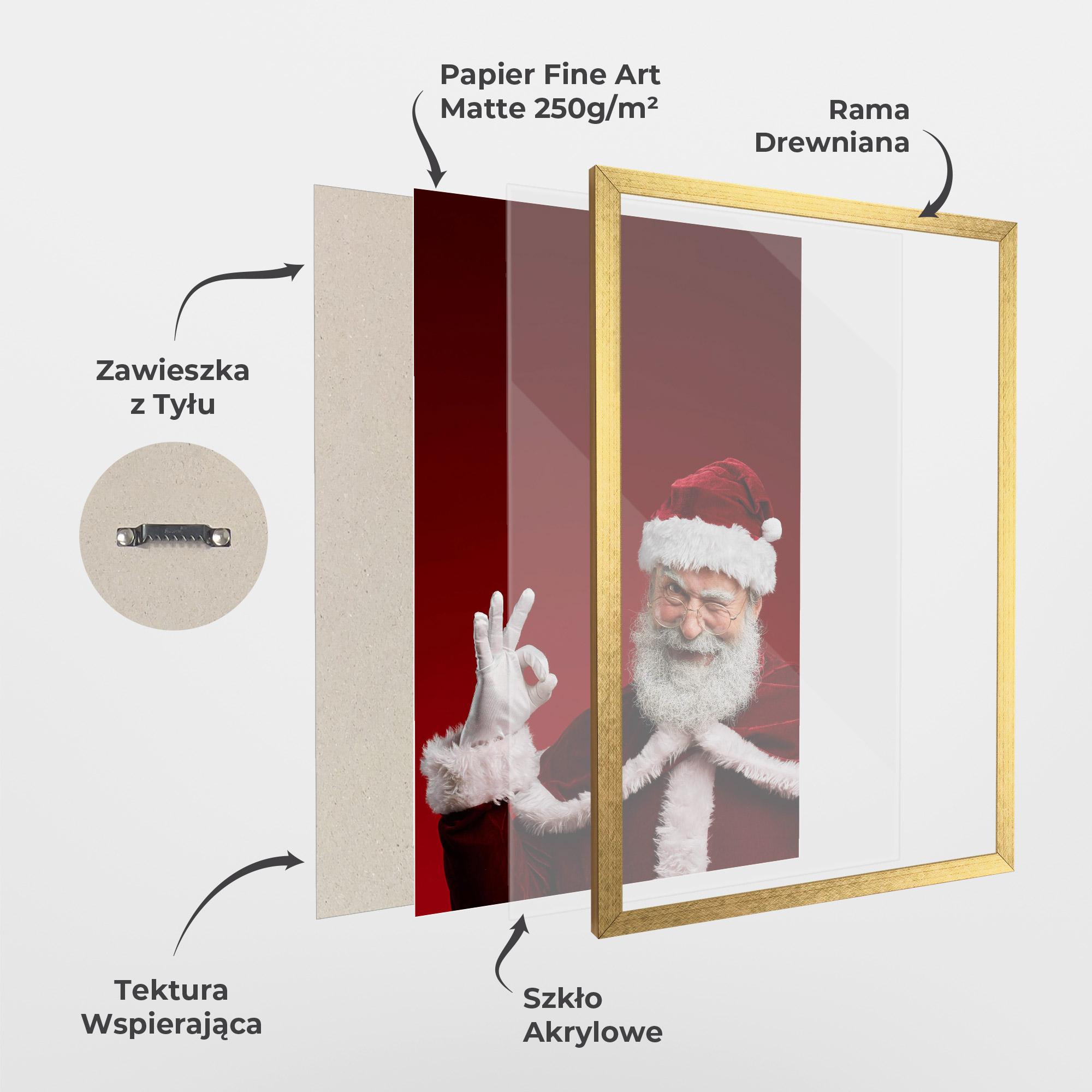 Plakat w Ramie Santa Approves mockup 1