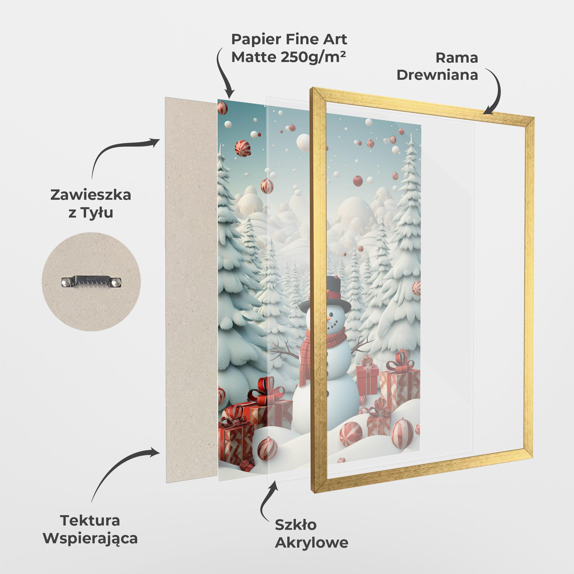 Plakat w Ramie Snowman mockup 1