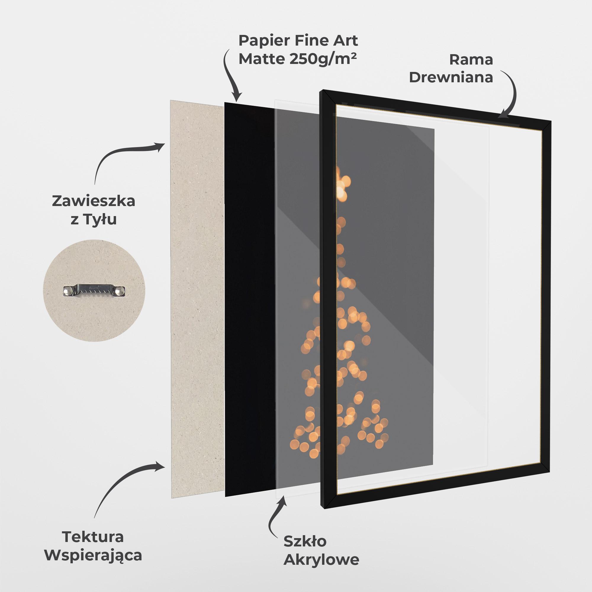 Plakat w Ramie Christmas Lights mockup 1