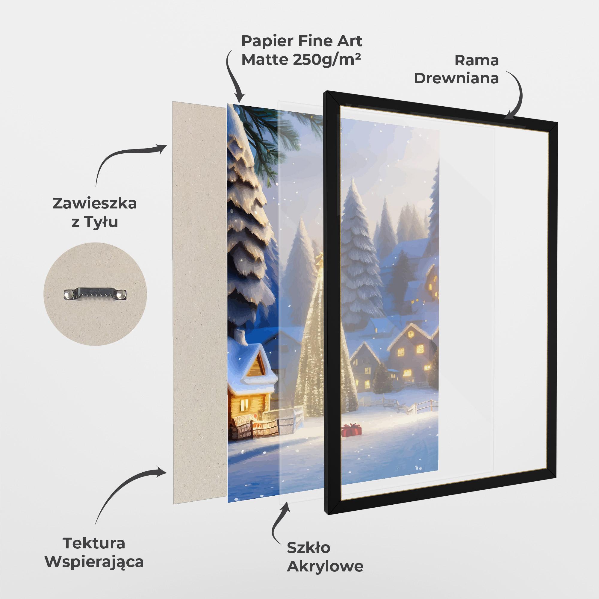 Plakat w Ramie Fairy Tale Christmas House mockup 1