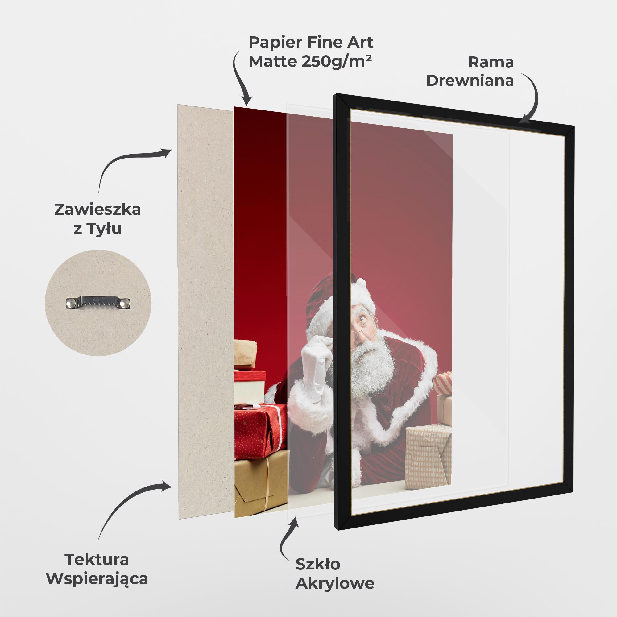 Plakat w Ramie Pensive Santa mockup 1