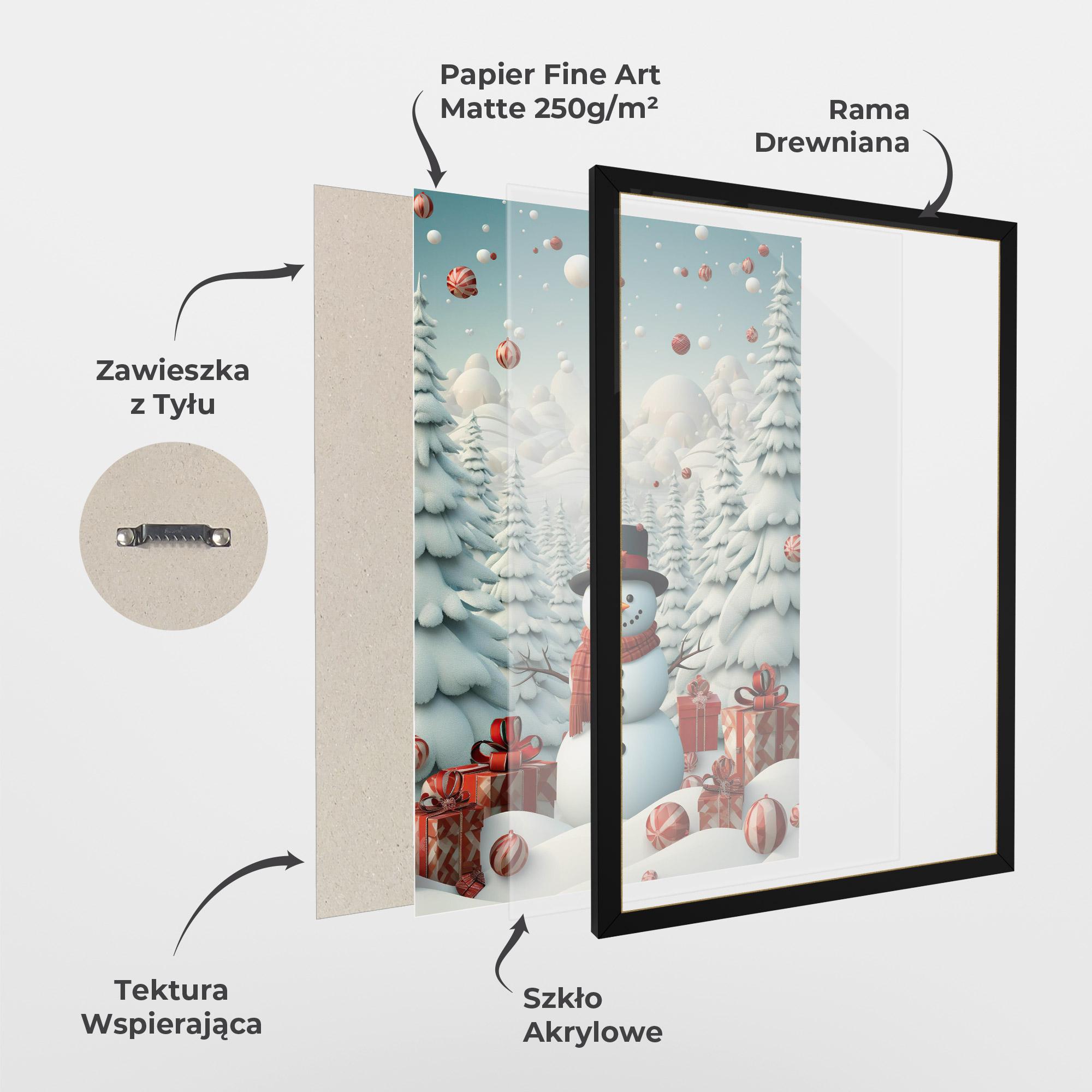 Plakat w Ramie Snowman mockup 1