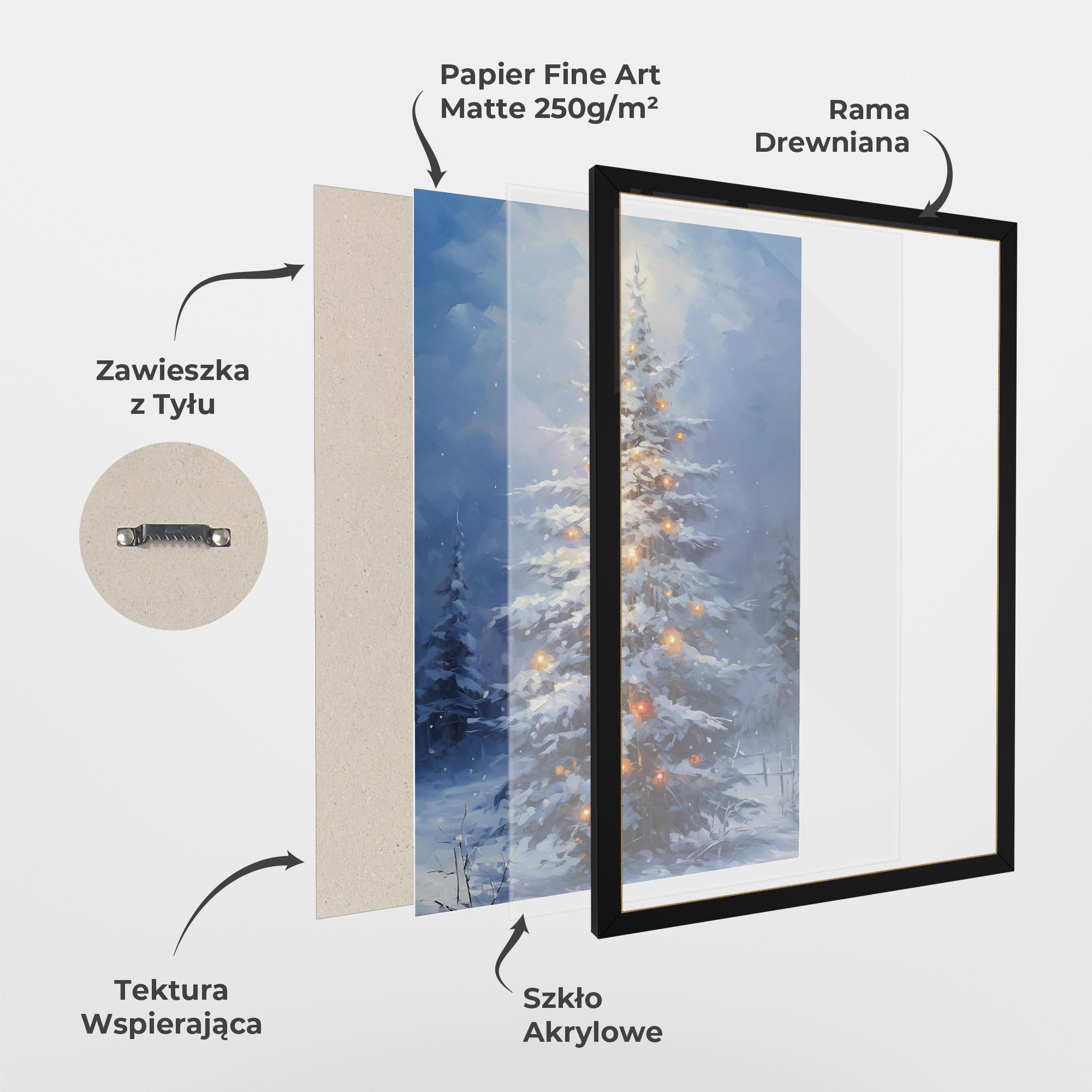 Plakat w Ramie Tall Slender Tree mockup 1