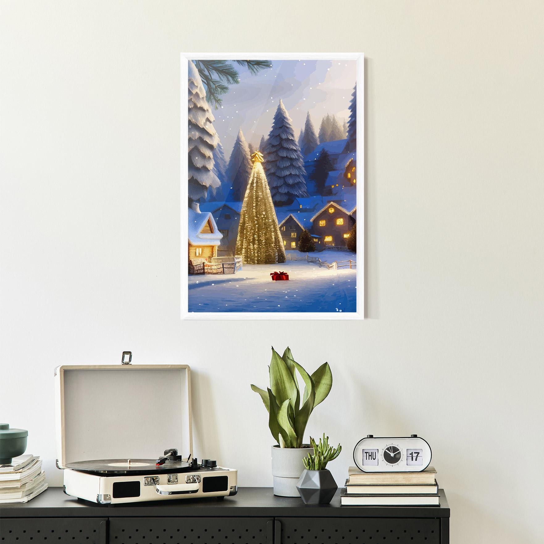 Plakat w Ramie Fairy Tale Christmas House mockup 2
