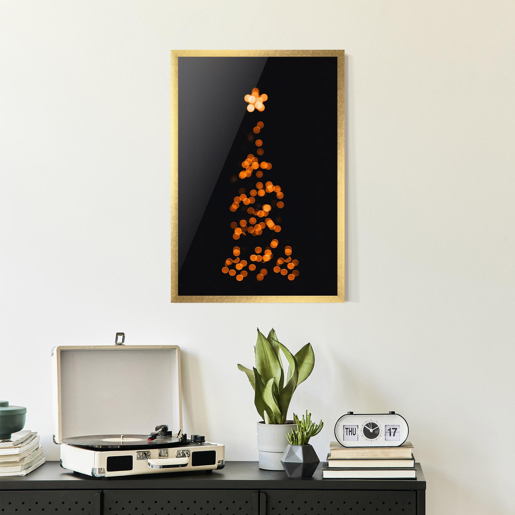 Plakat w Ramie Christmas Lights mockup 2