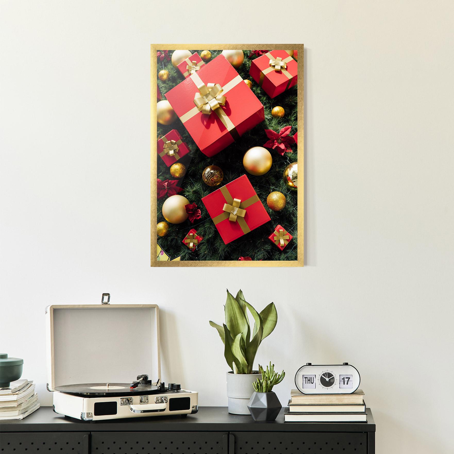 Plakat w Ramie Pretty Red Gifts mockup 2