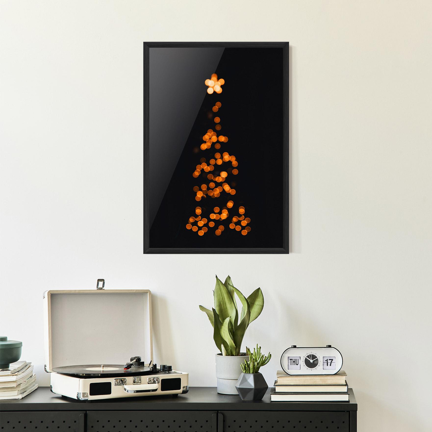 Plakat w Ramie Christmas Lights mockup 2