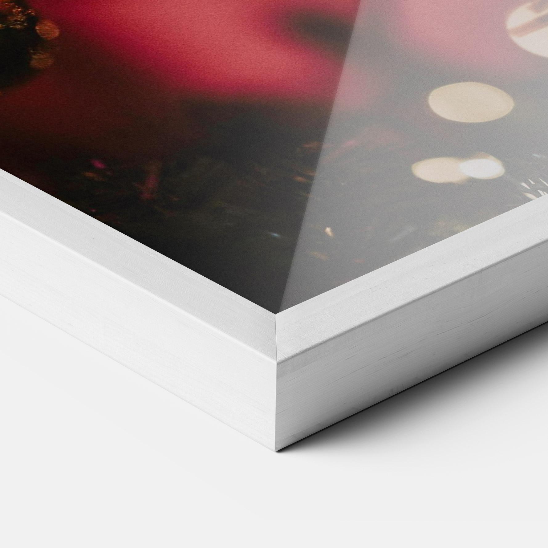 Plakat w Ramie Dark Pink Christmas Balls mockup 3