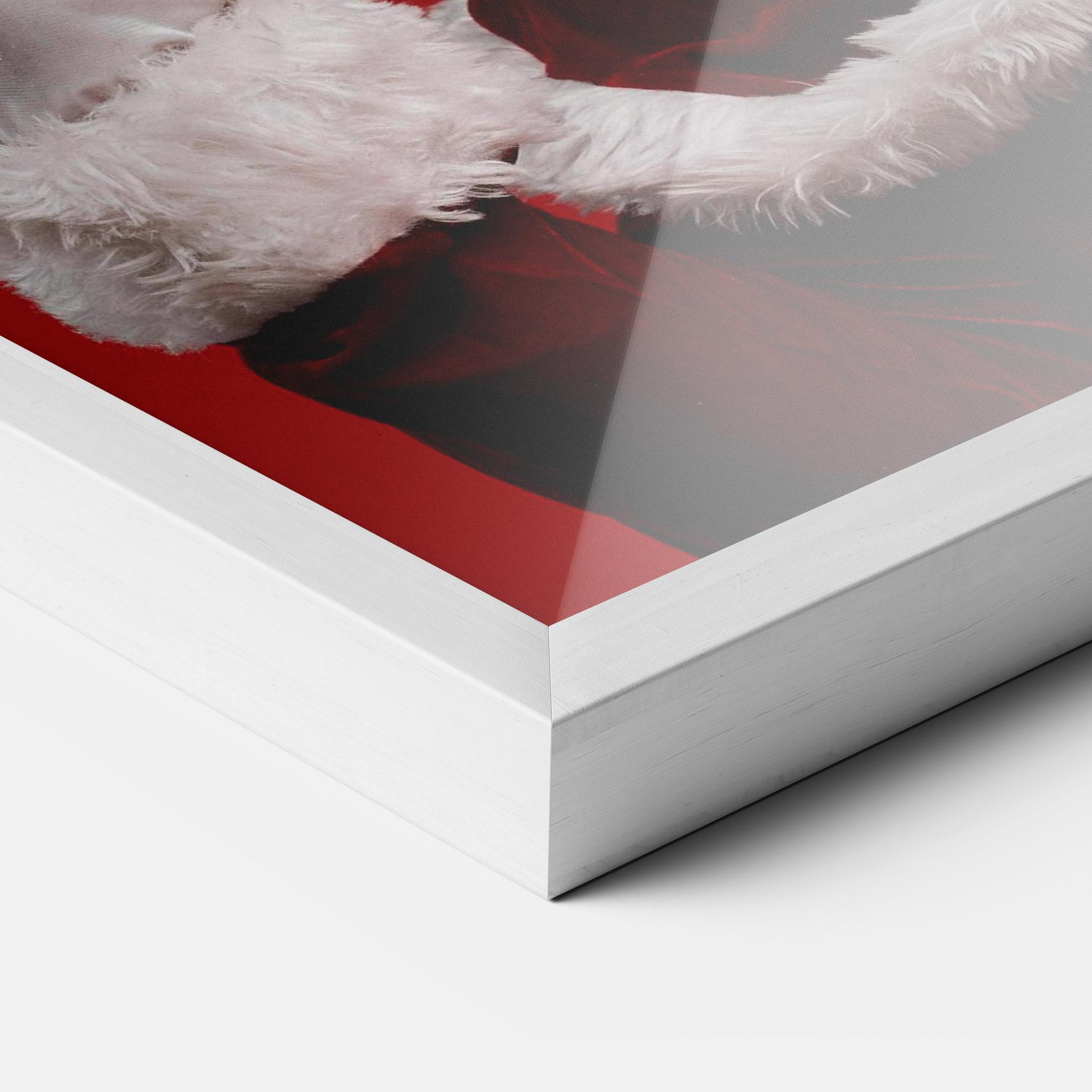 Plakat w Ramie Santa Approves mockup 3