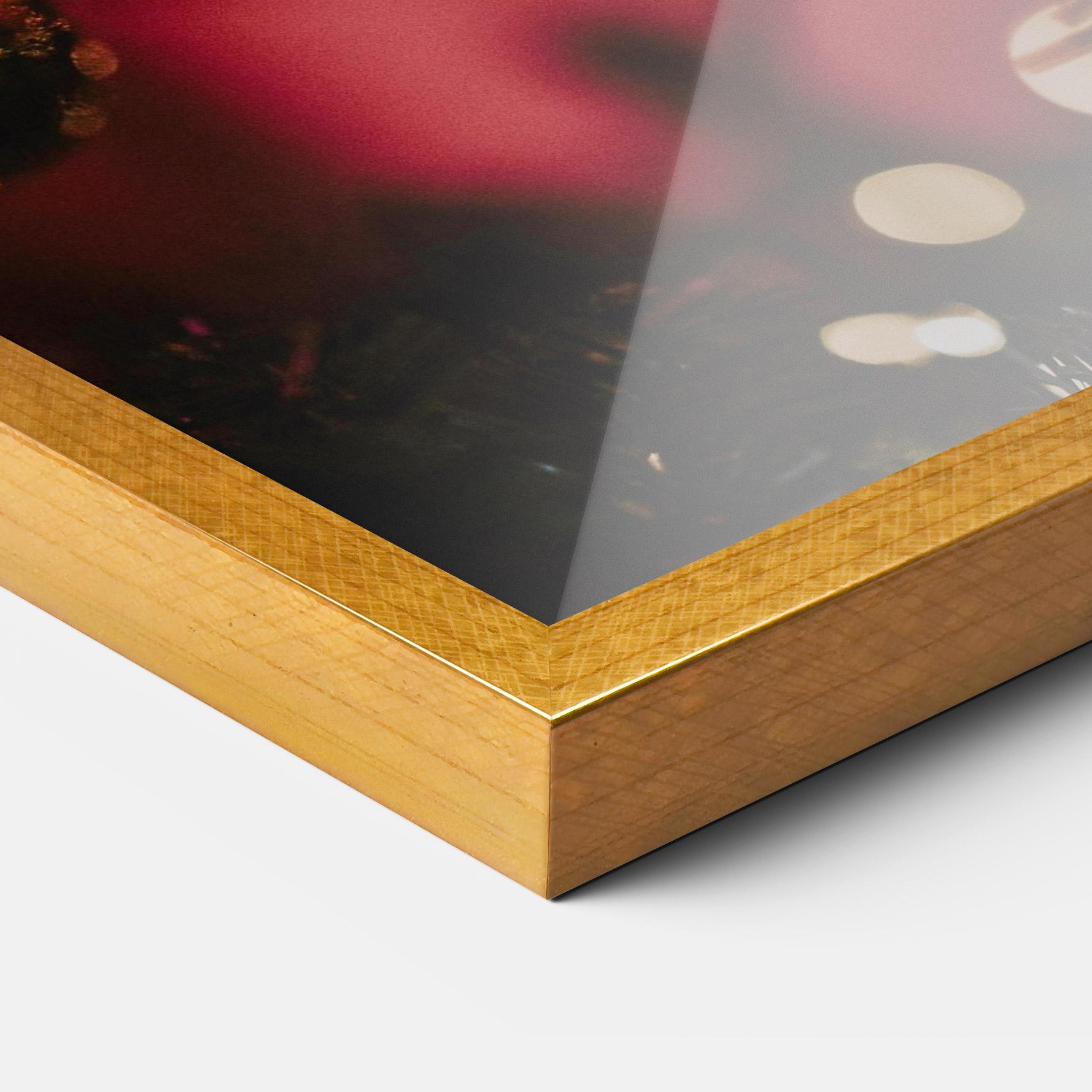 Plakat w Ramie Dark Pink Christmas Balls mockup 3