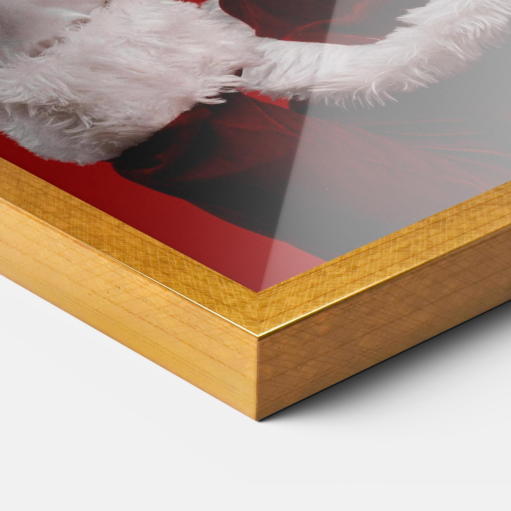 Plakat w Ramie Santa Approves mockup 3