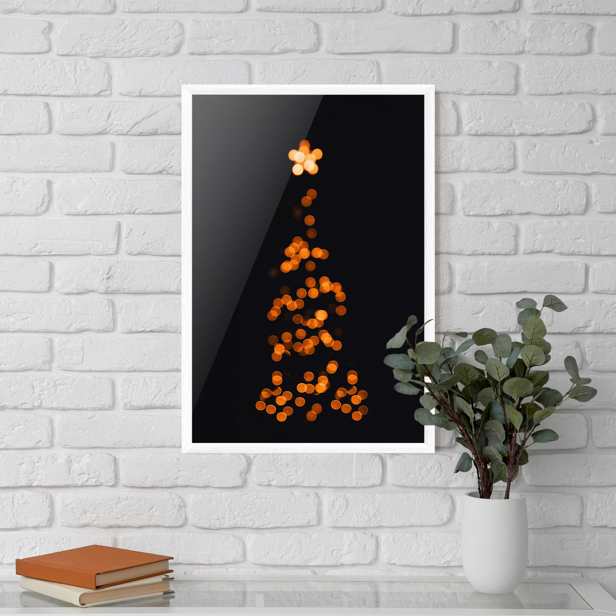 Plakat w Ramie Christmas Lights mockup 5