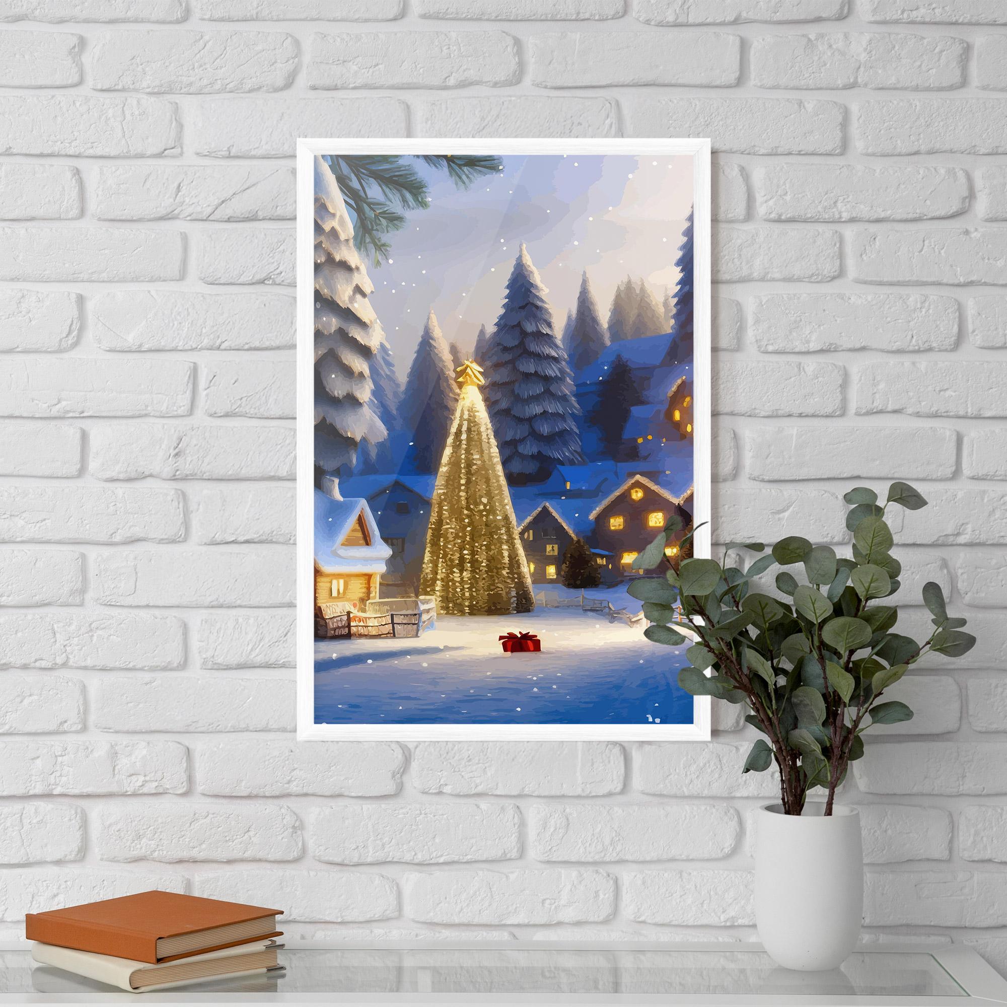 Plakat w Ramie Fairy Tale Christmas House mockup 5