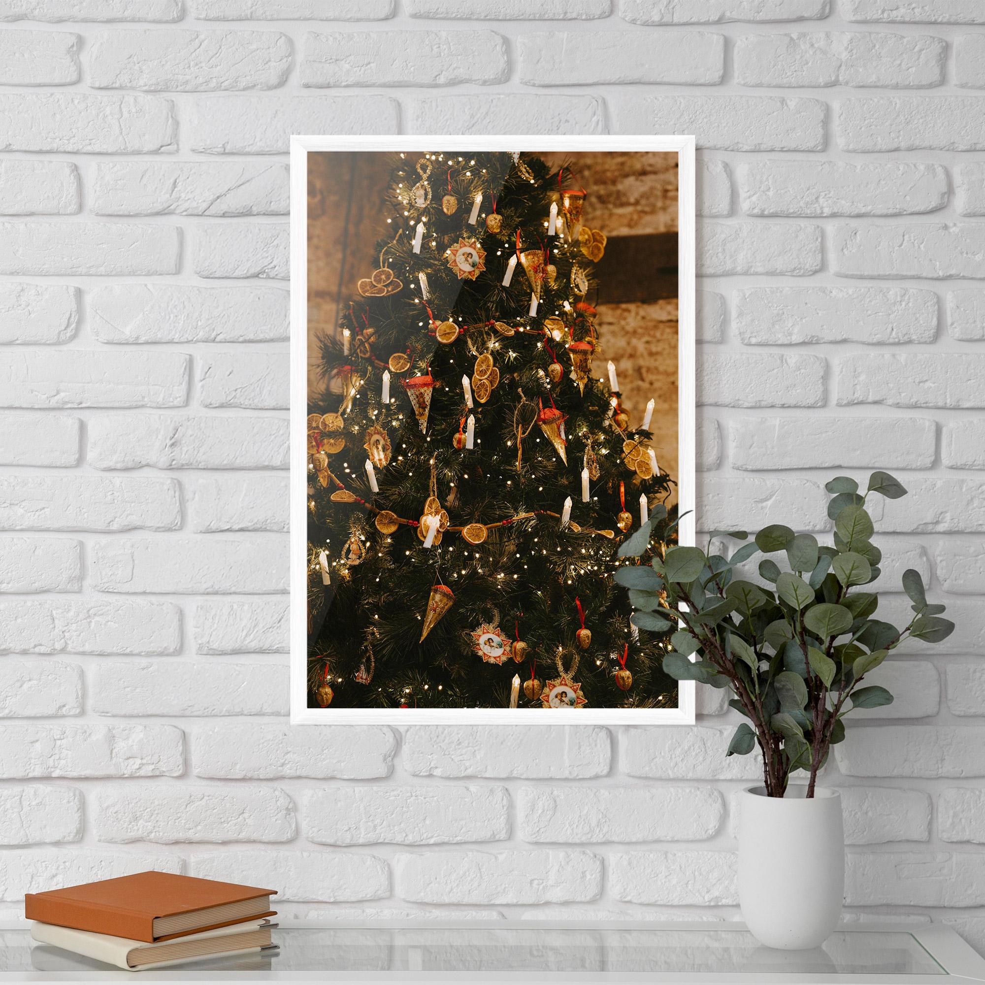 Plakat w Ramie Orange Christmas Decor mockup 5