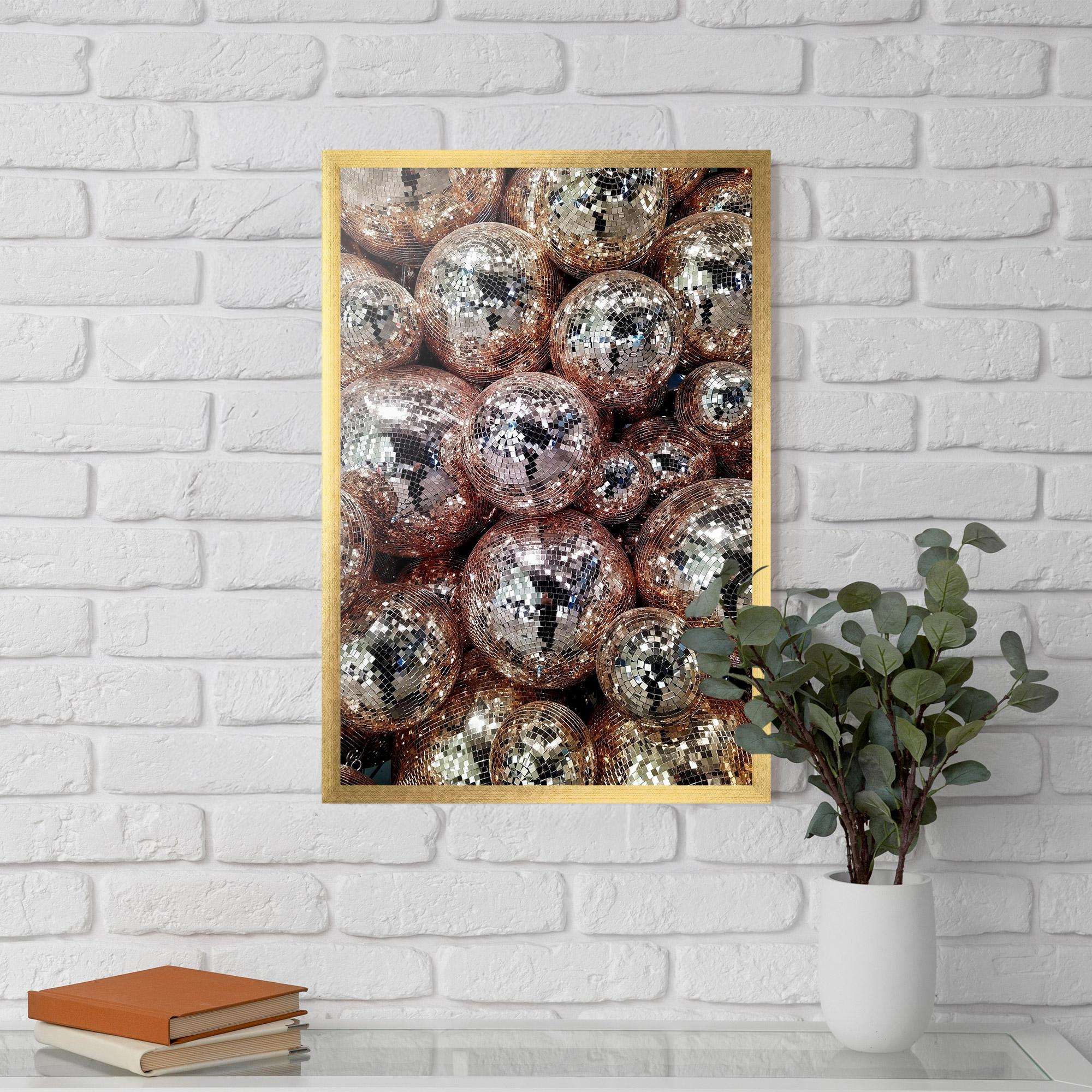 Plakat w Ramie Christmas Disko Balls mockup 5