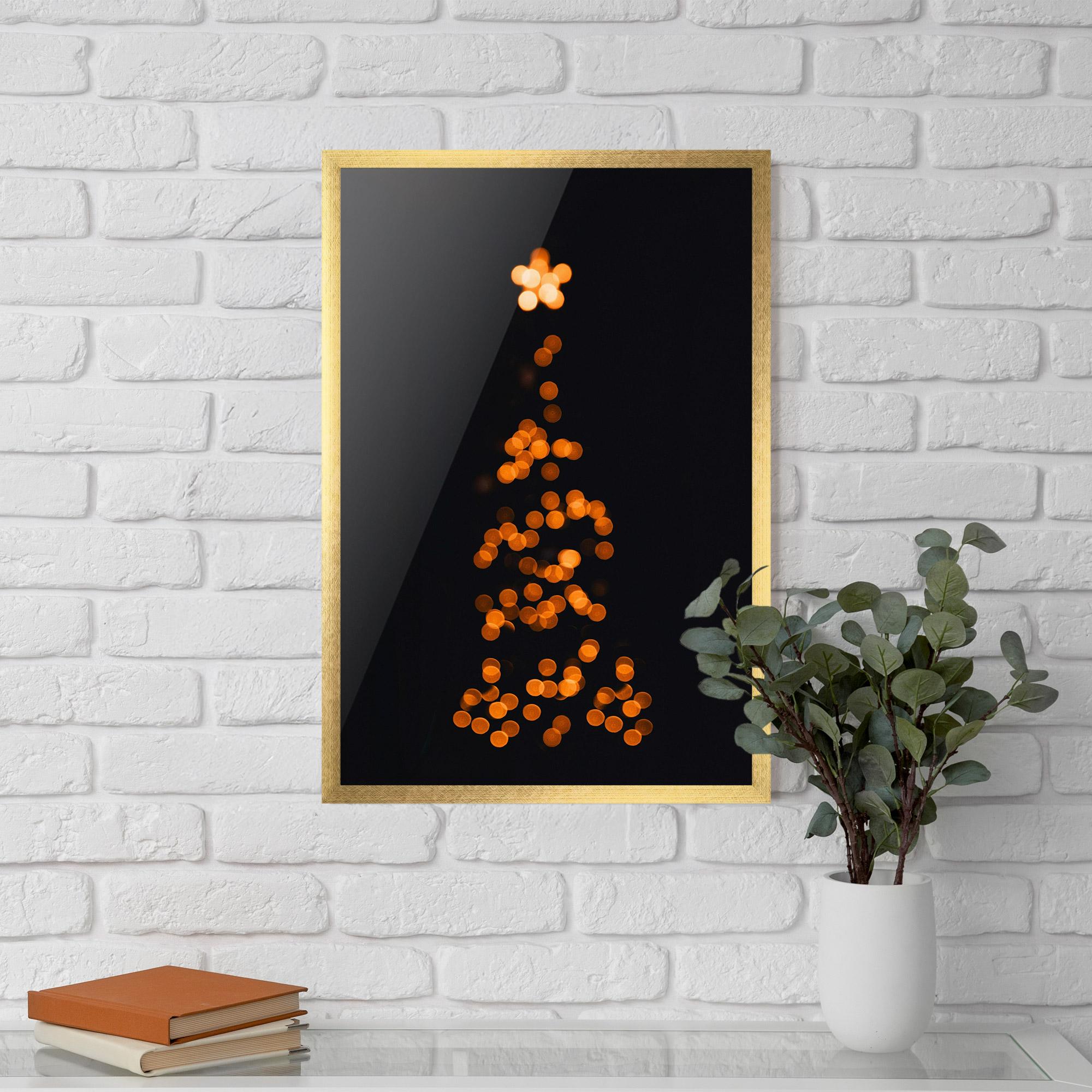 Plakat w Ramie Christmas Lights mockup 5