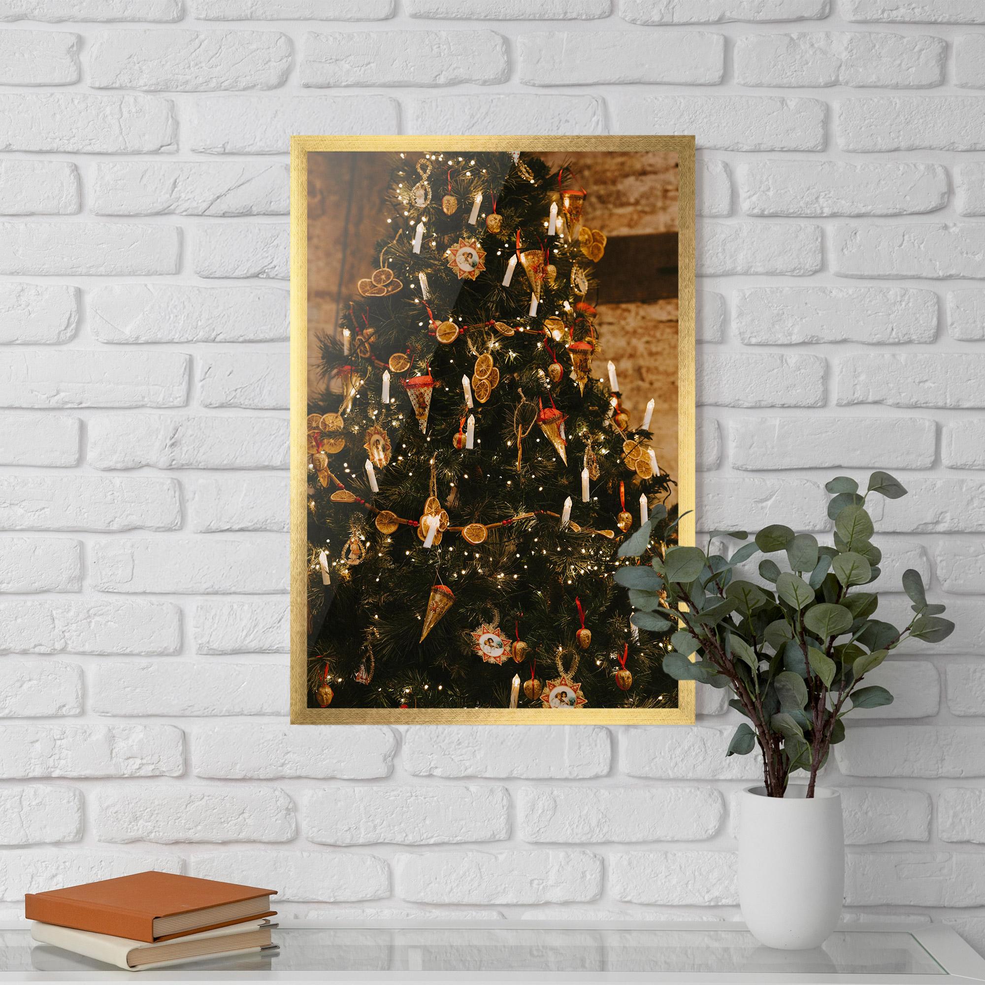 Plakat w Ramie Orange Christmas Decor mockup 5