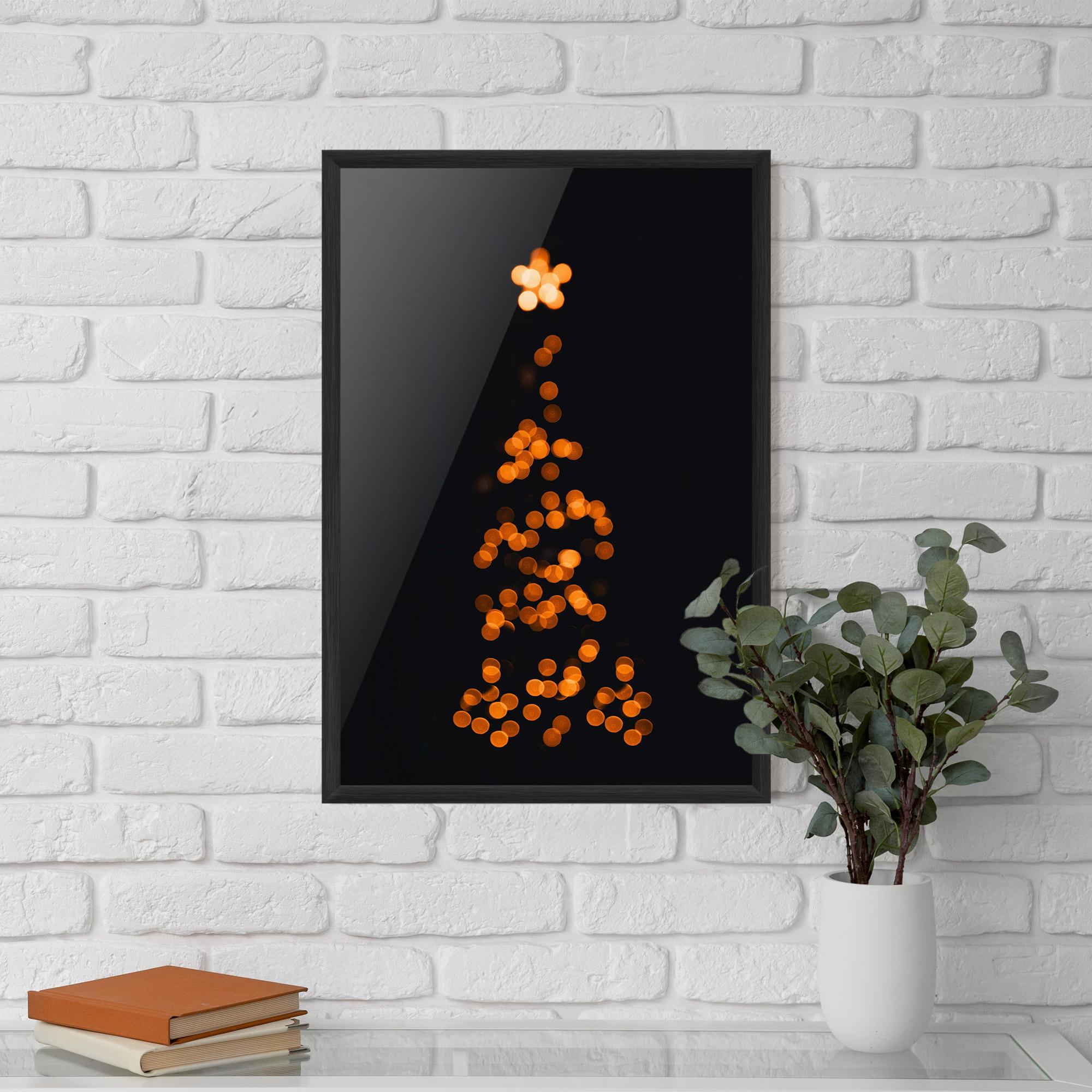 Plakat w Ramie Christmas Lights mockup 5