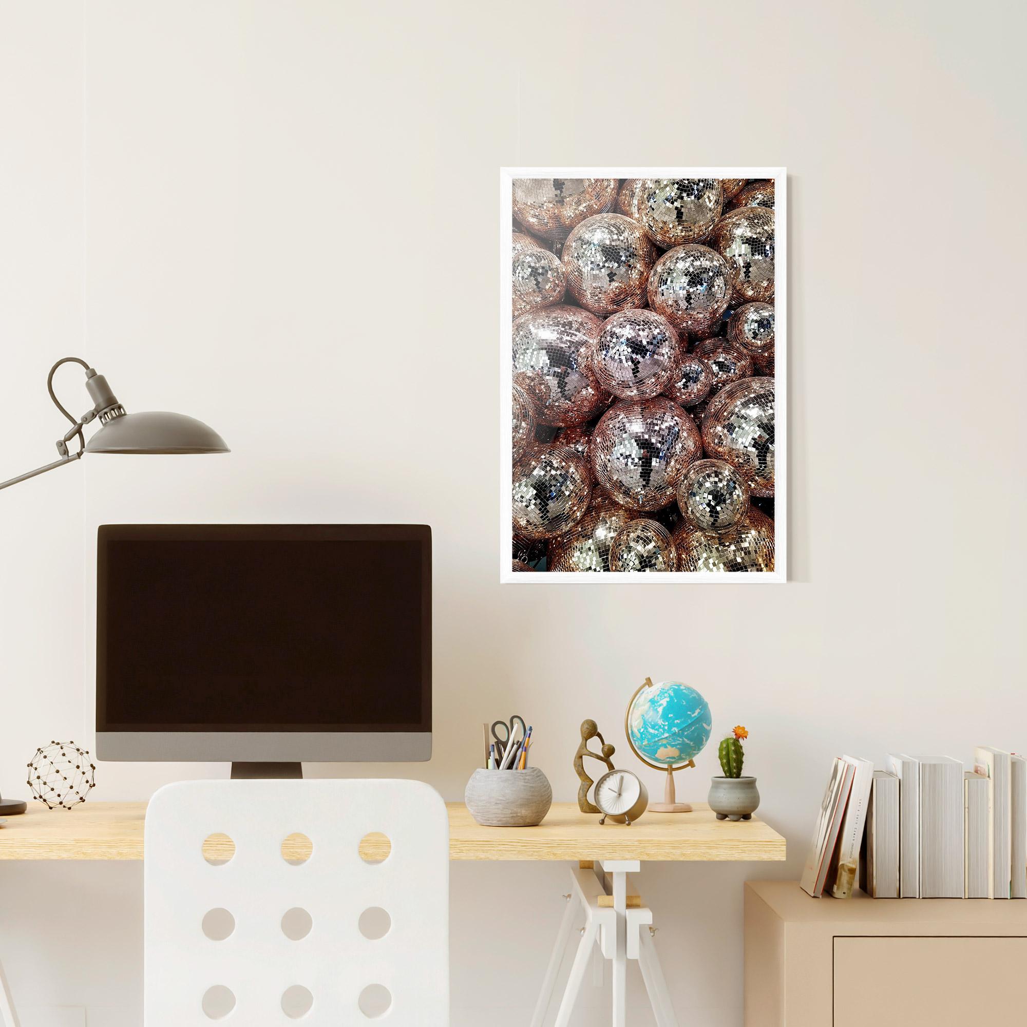 Plakat w Ramie Christmas Disko Balls mockup 6