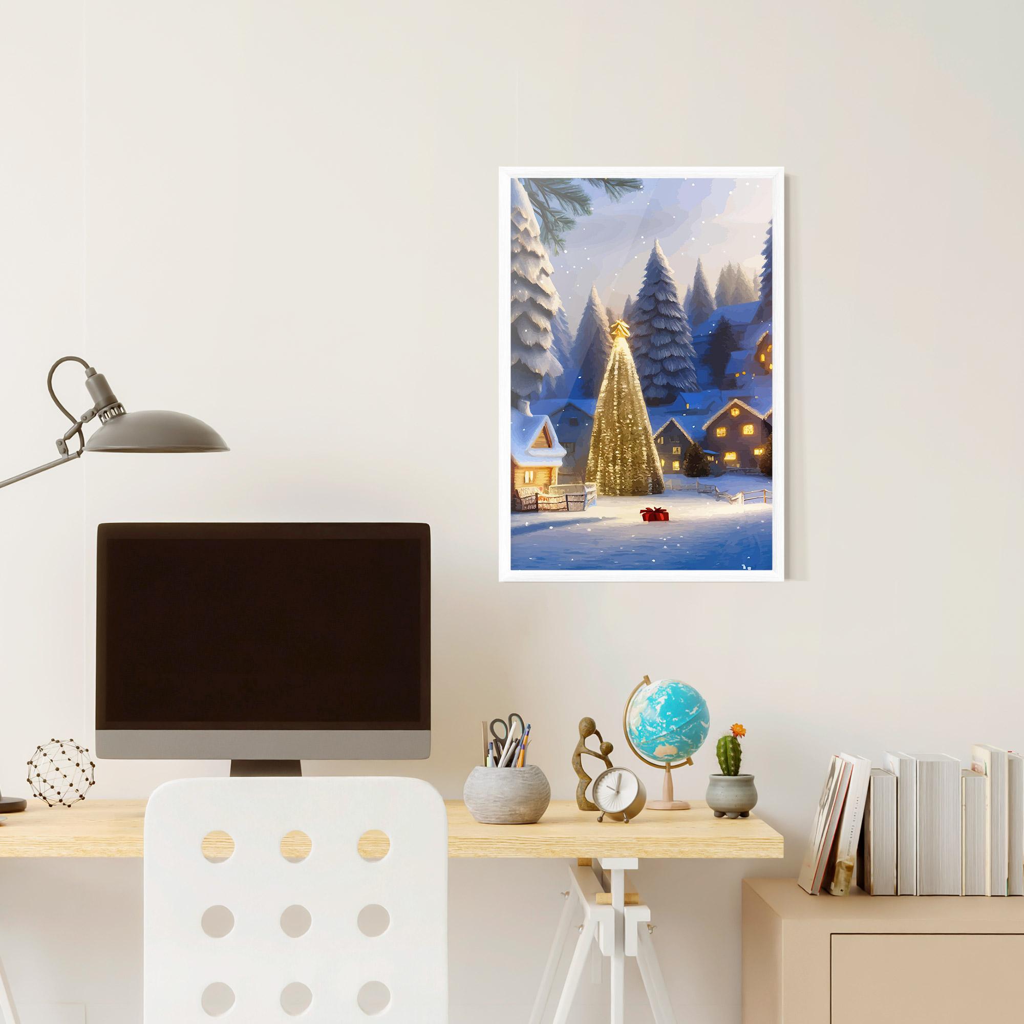 Plakat w Ramie Fairy Tale Christmas House mockup 6