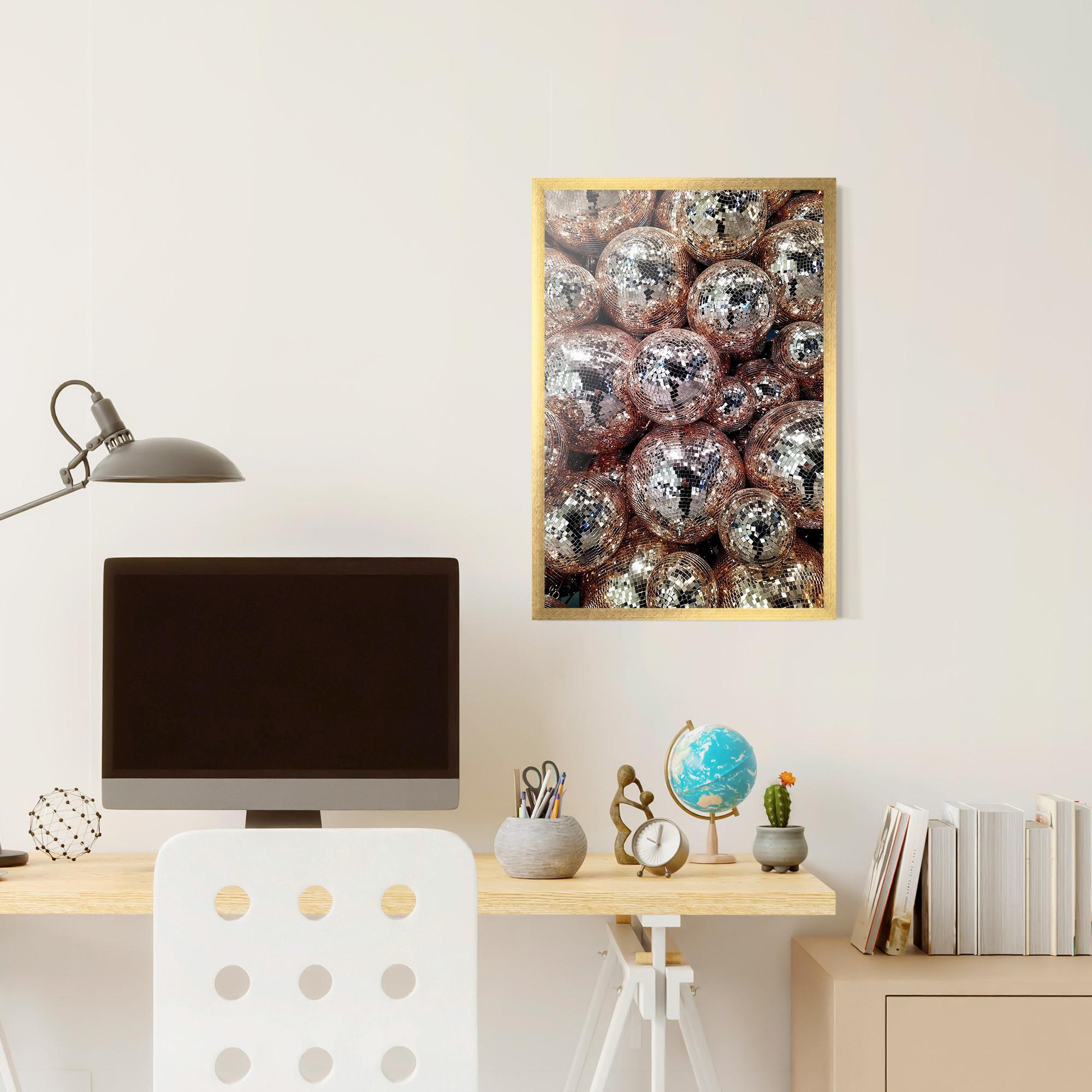 Plakat w Ramie Christmas Disko Balls mockup 6