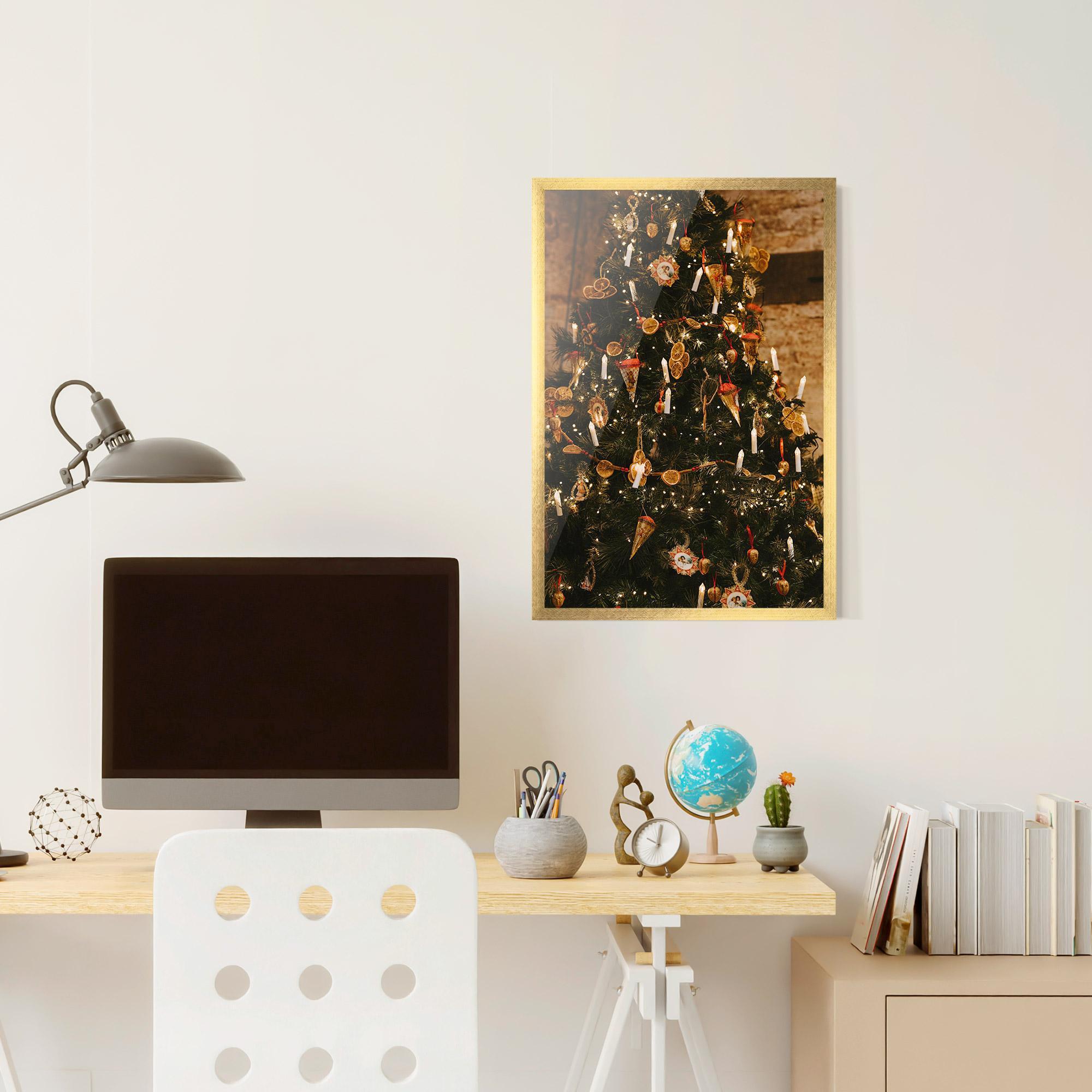 Plakat w Ramie Orange Christmas Decor mockup 6