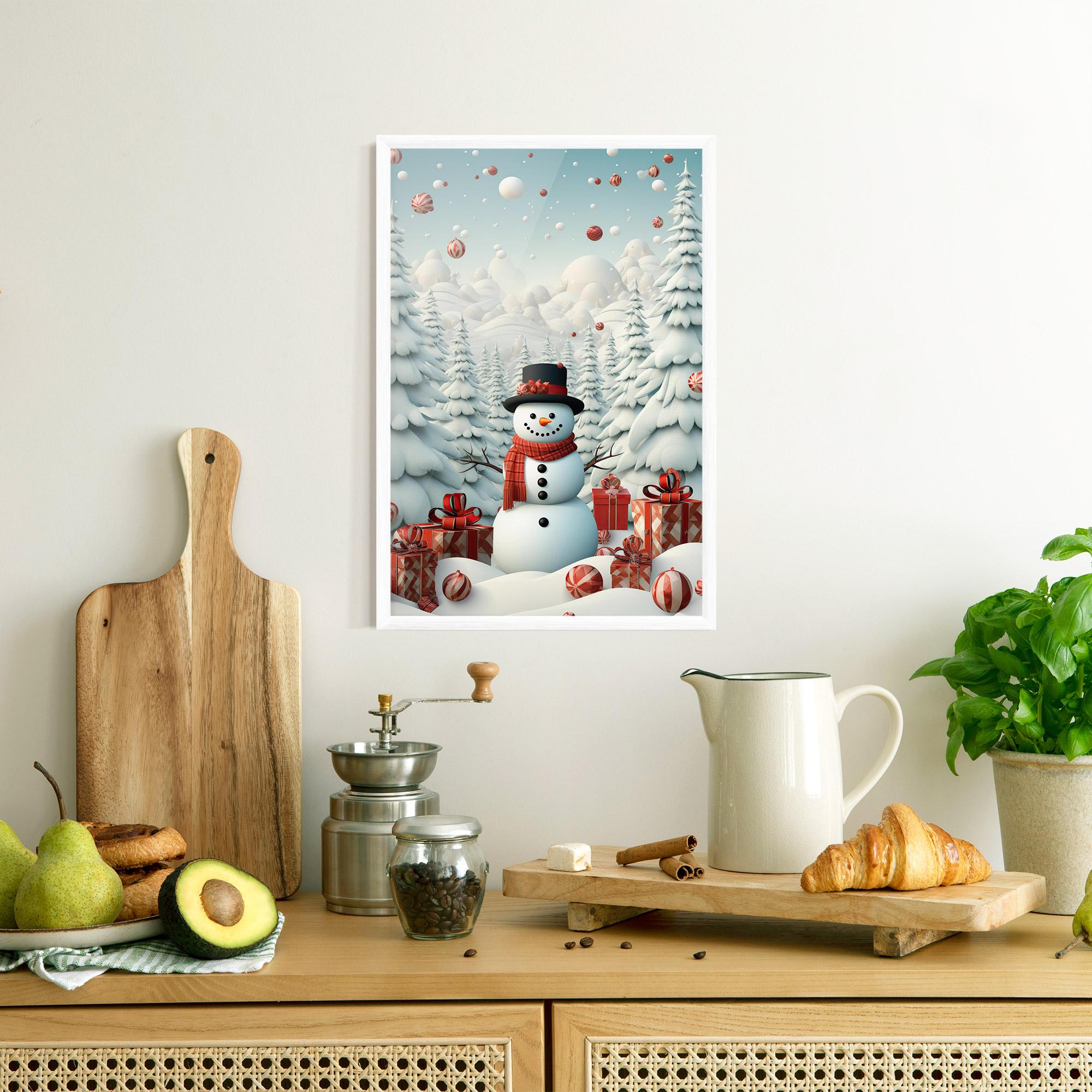 Plakat w Ramie Snowman mockup 8
