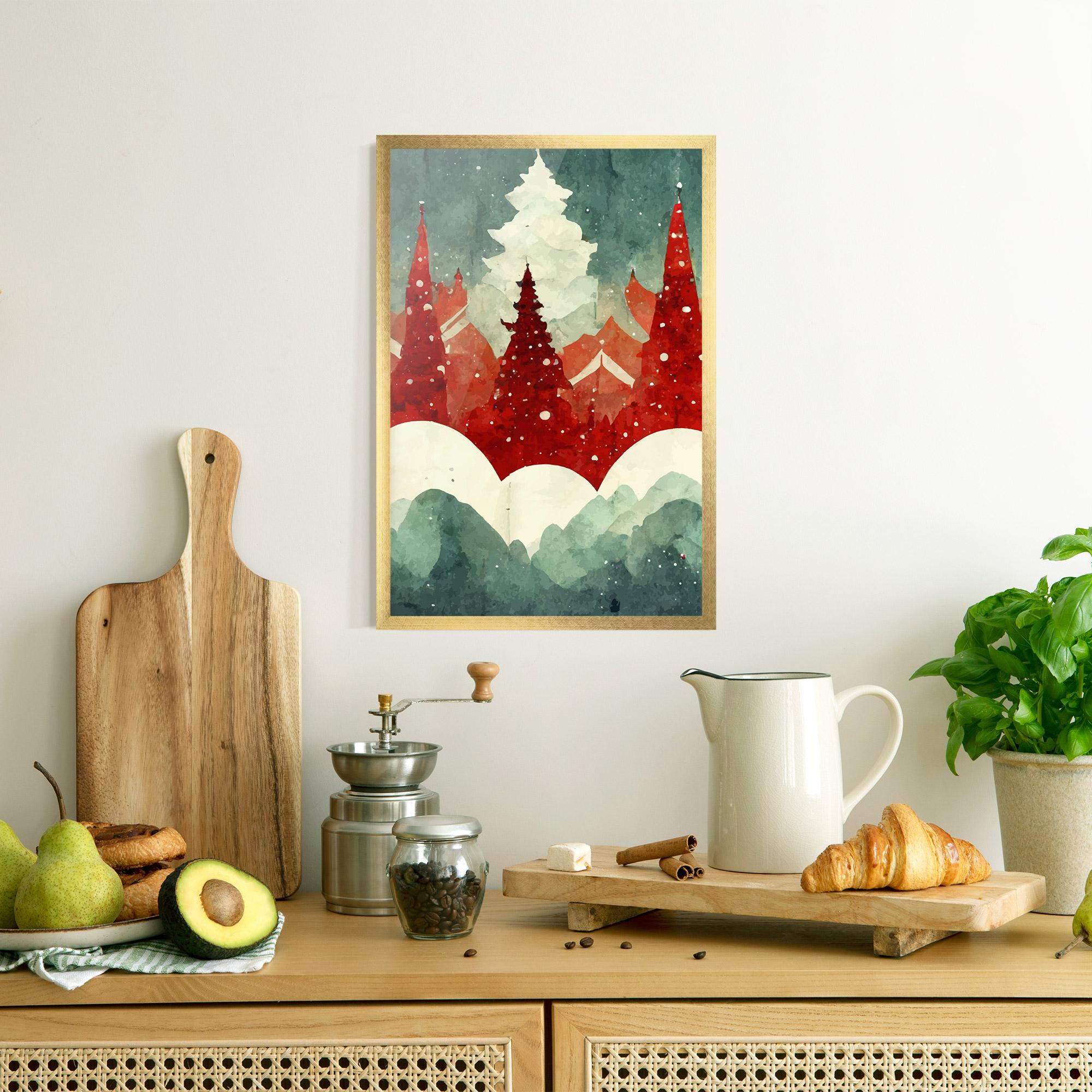 Plakat w Ramie Christmas Landscape mockup 8