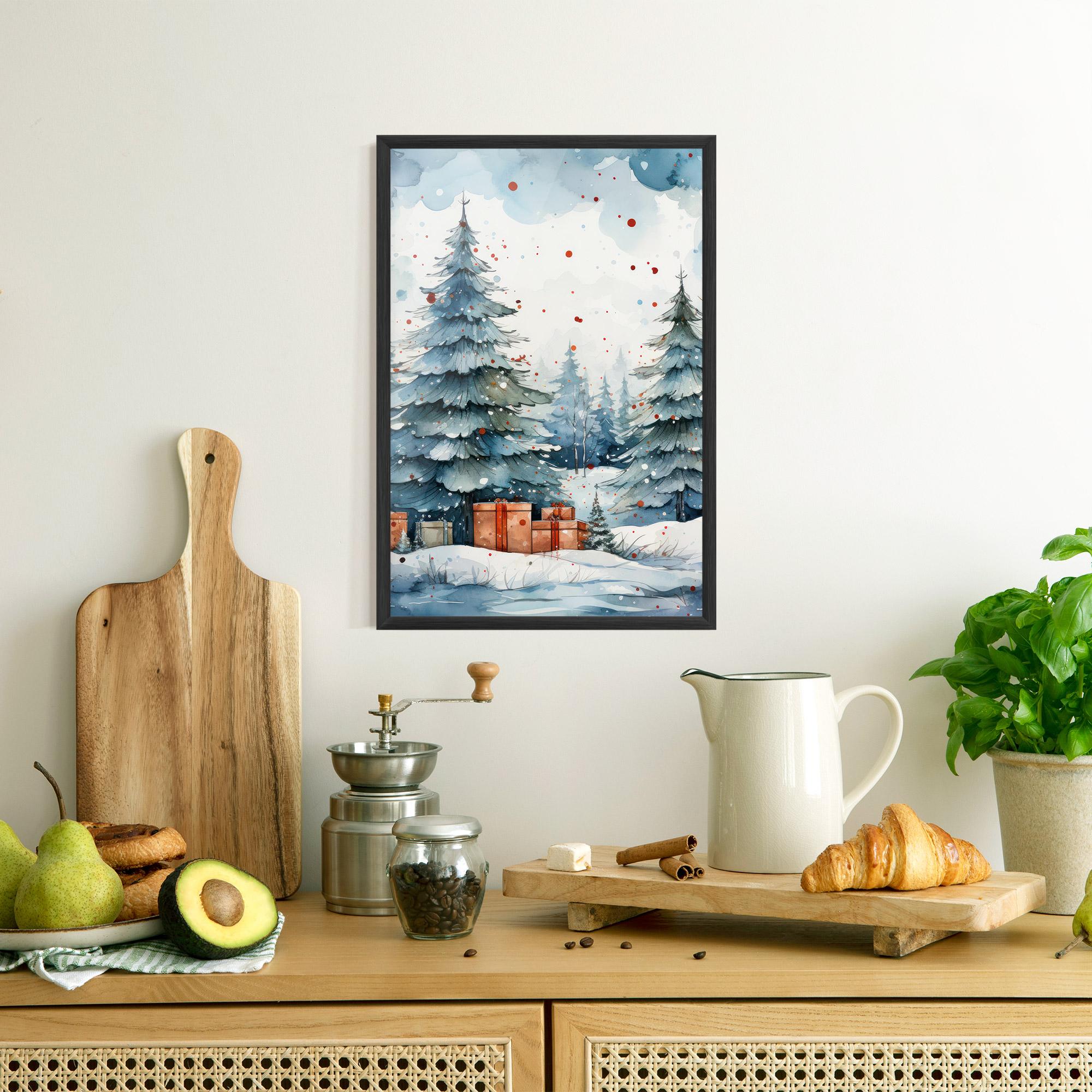 Plakat w Ramie Watercolor Christmas mockup 8