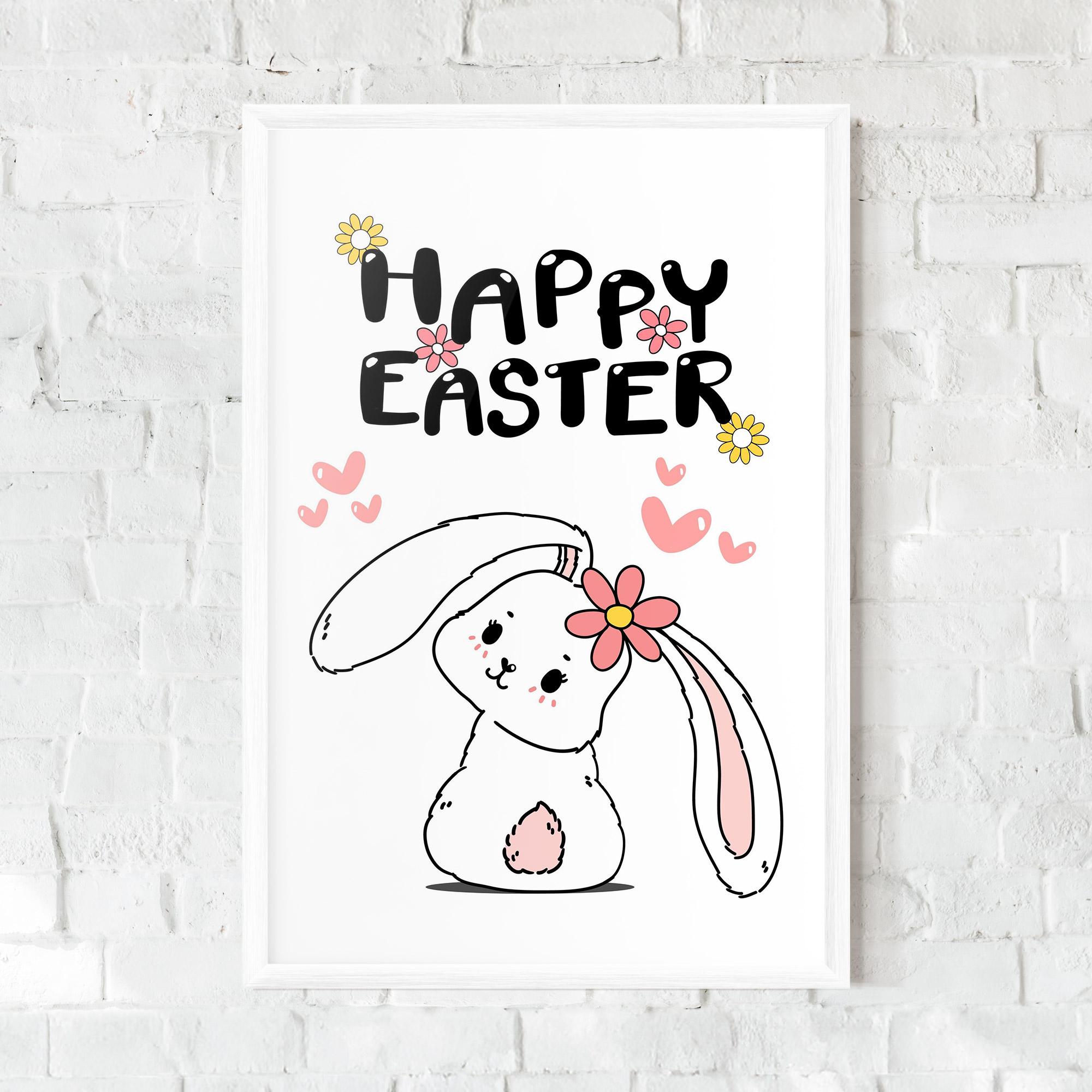 Plakat w Ramie Cute Spring Bunny mockup 0