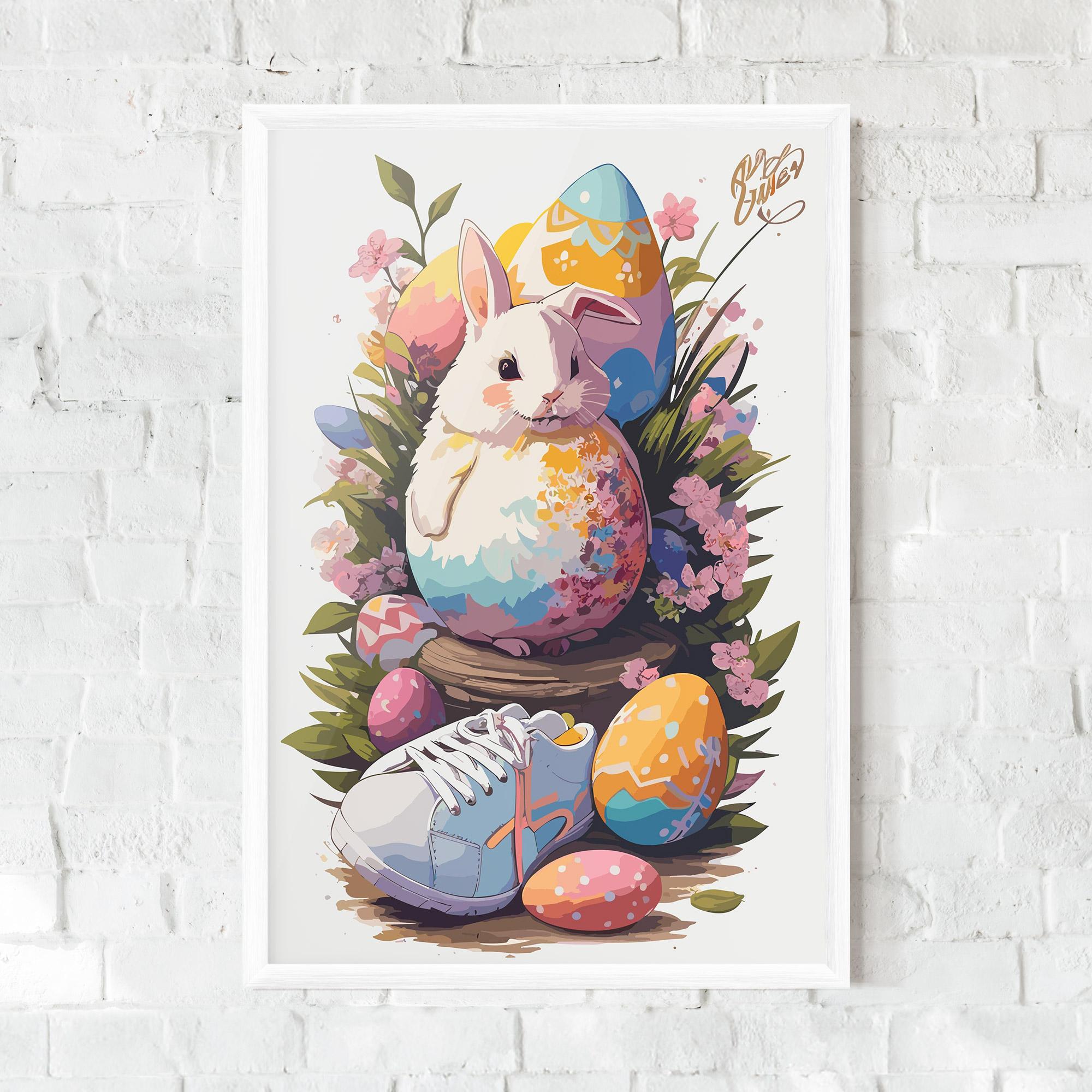 Plakat w Ramie Fatt Cute Bunny mockup 0