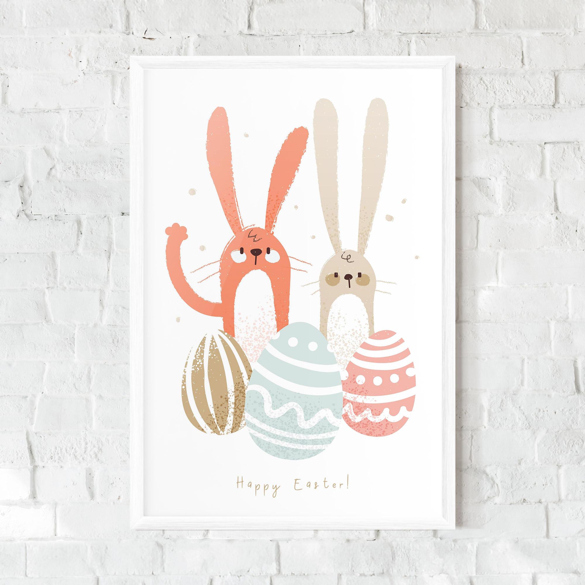 Plakat w Ramie Happy Easter mockup 0